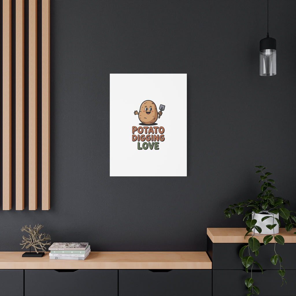 Potato Digging Love Canvas Print