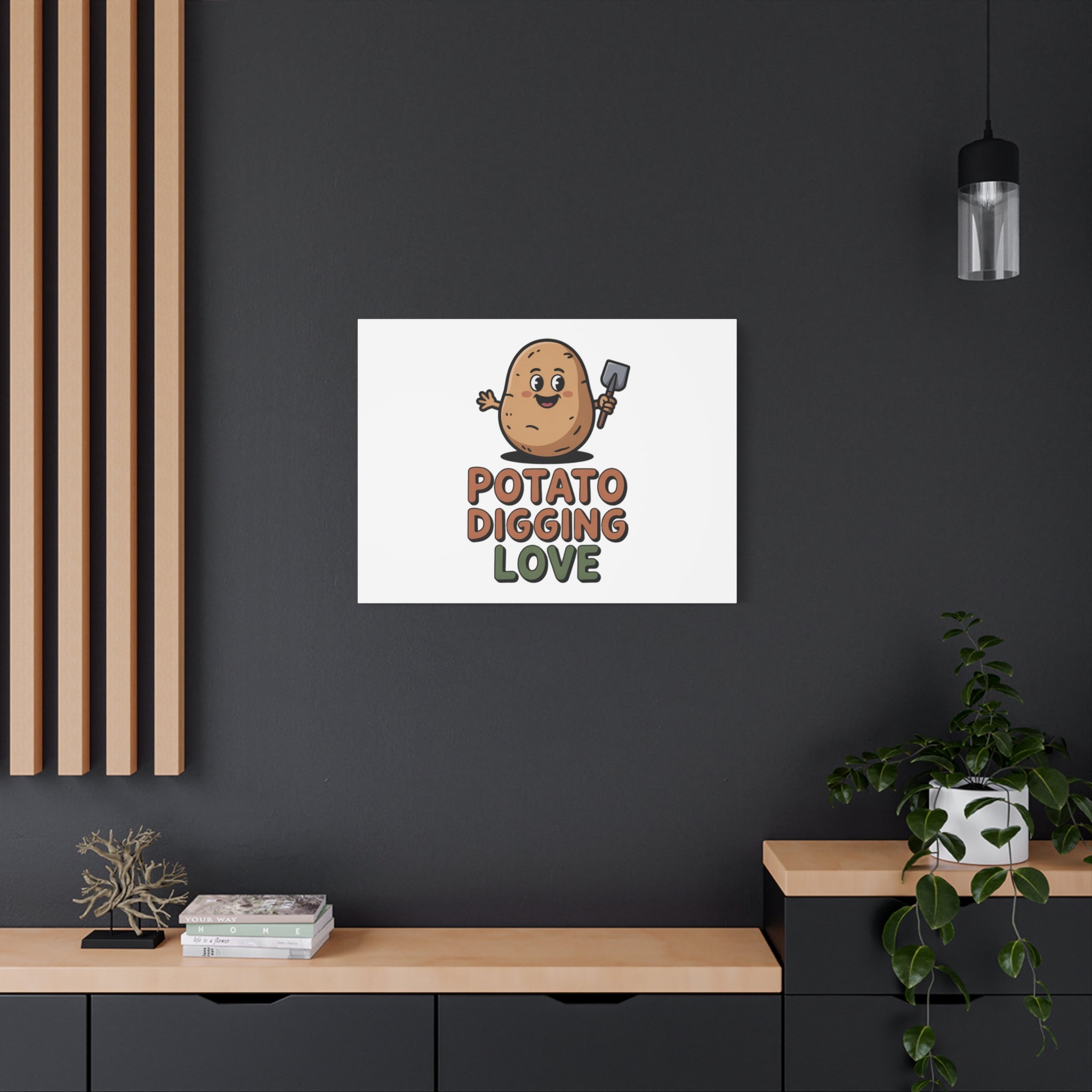 Potato Digging Love Canvas Print
