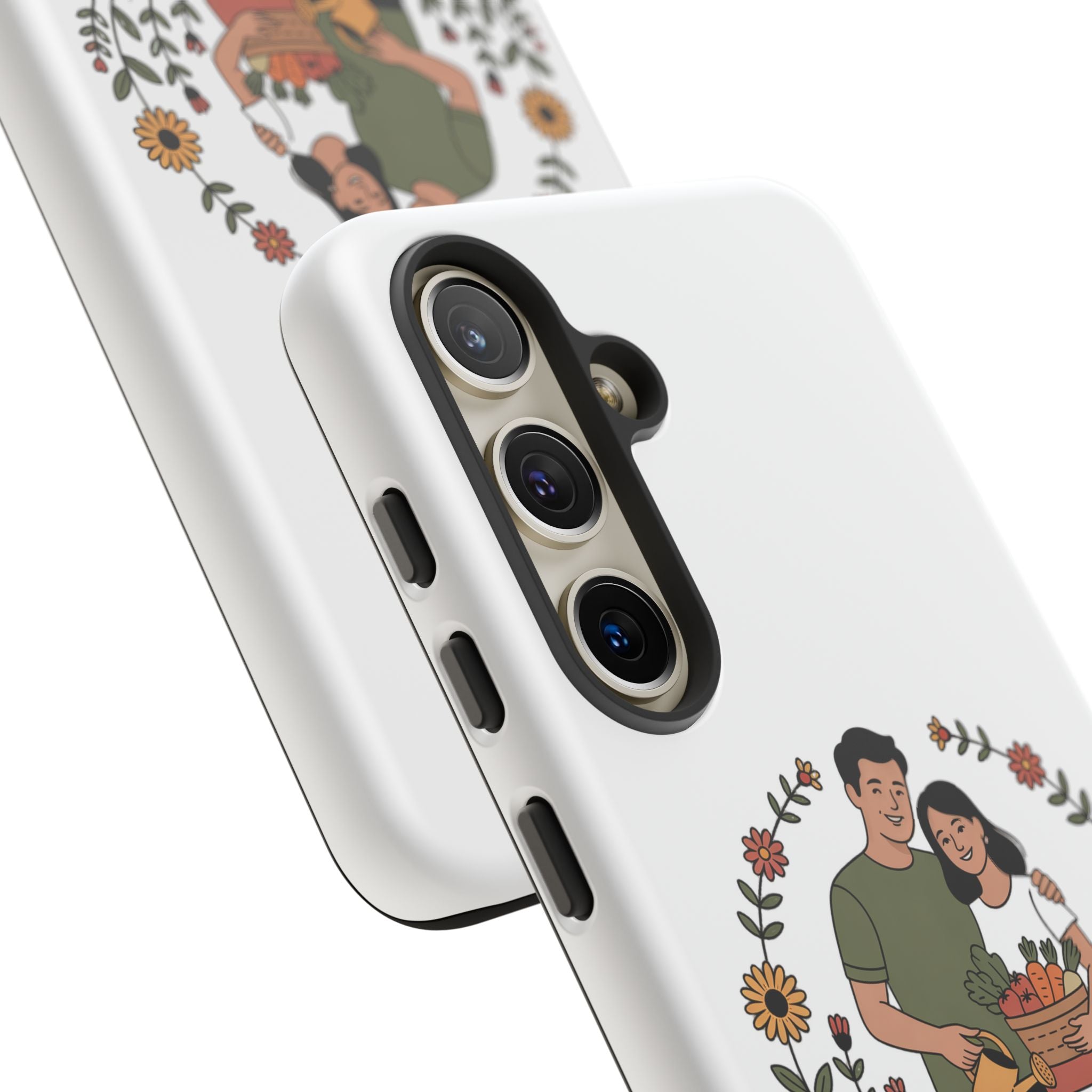 Gardening Love Phone Case — Floral Couple Protective Phone Cover