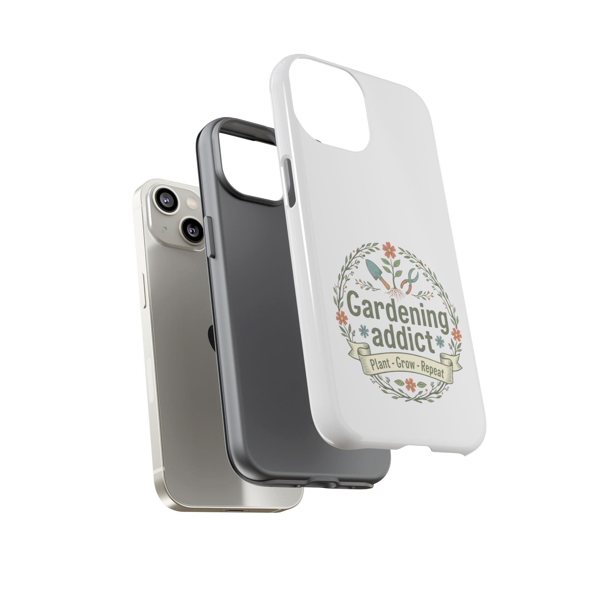 Phone Case — Gardening Addict "Plant • Grow • Repeat" Floral Garden Phone Cover