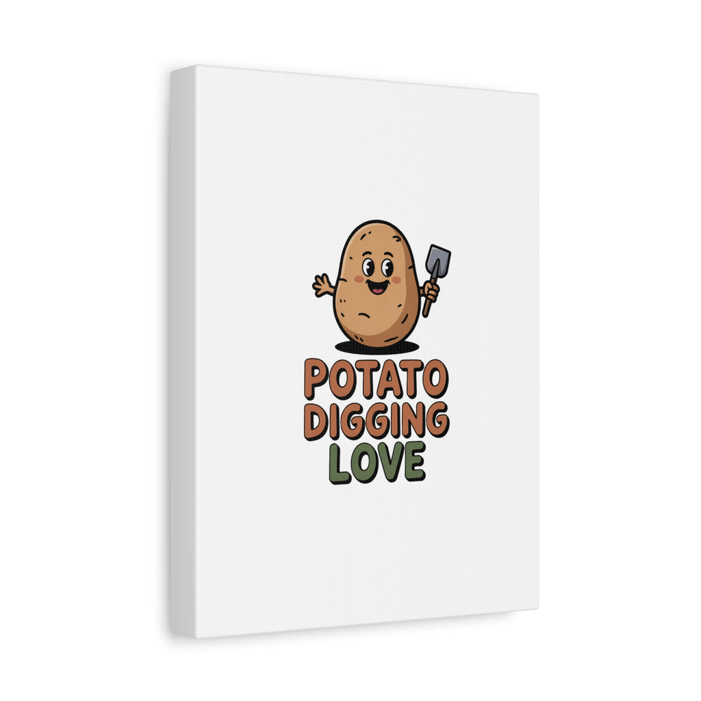 Potato Digging Love Canvas Print