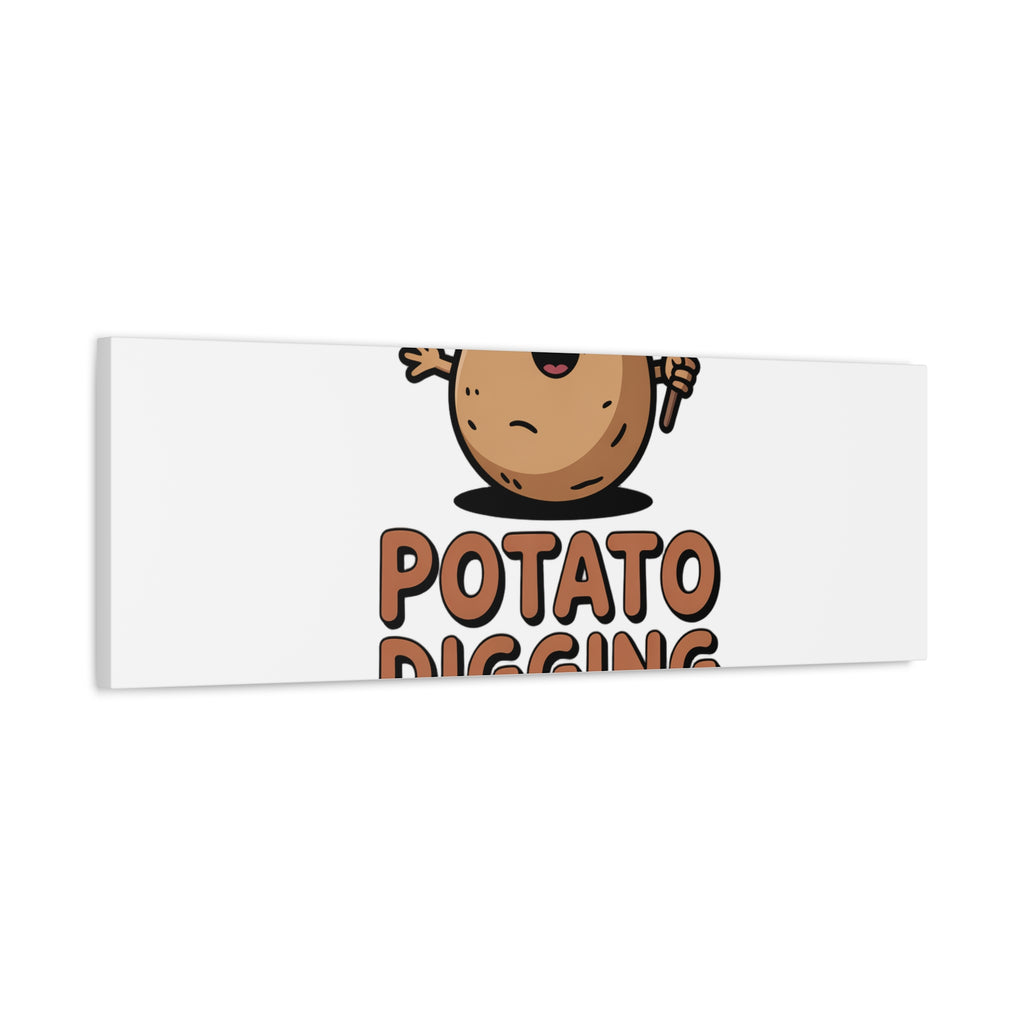 Potato Digging Love Canvas Print