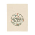 Gardening Addict Velveteen Plush Blanket — 'Plant • Grow • Repeat' Cozy Throw for Garden Lovers