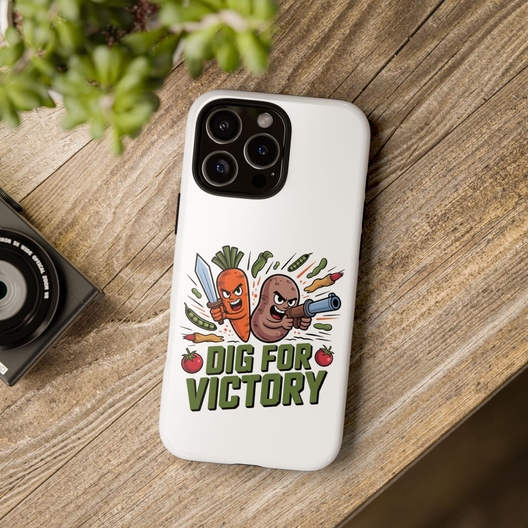 Phone Case — 'Dig For Victory' Veggie Combat Garden Design