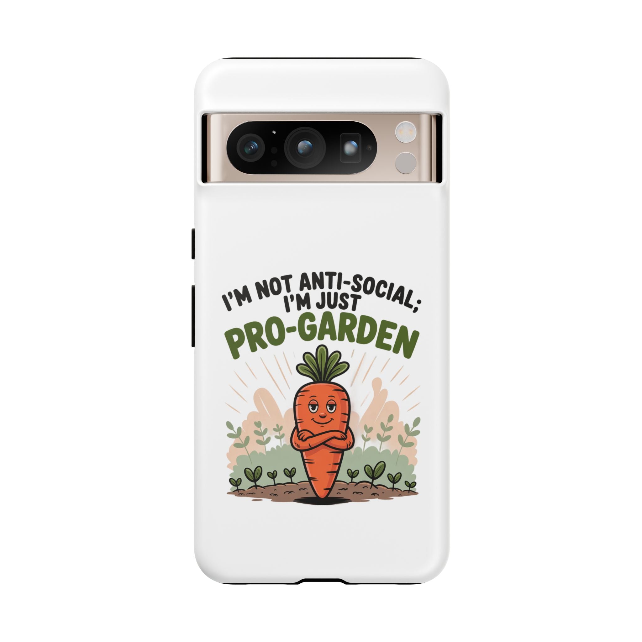 Pro-Garden Carrot Phone Case — “I’m Not Anti-Social, I’m Just Pro-Garden”