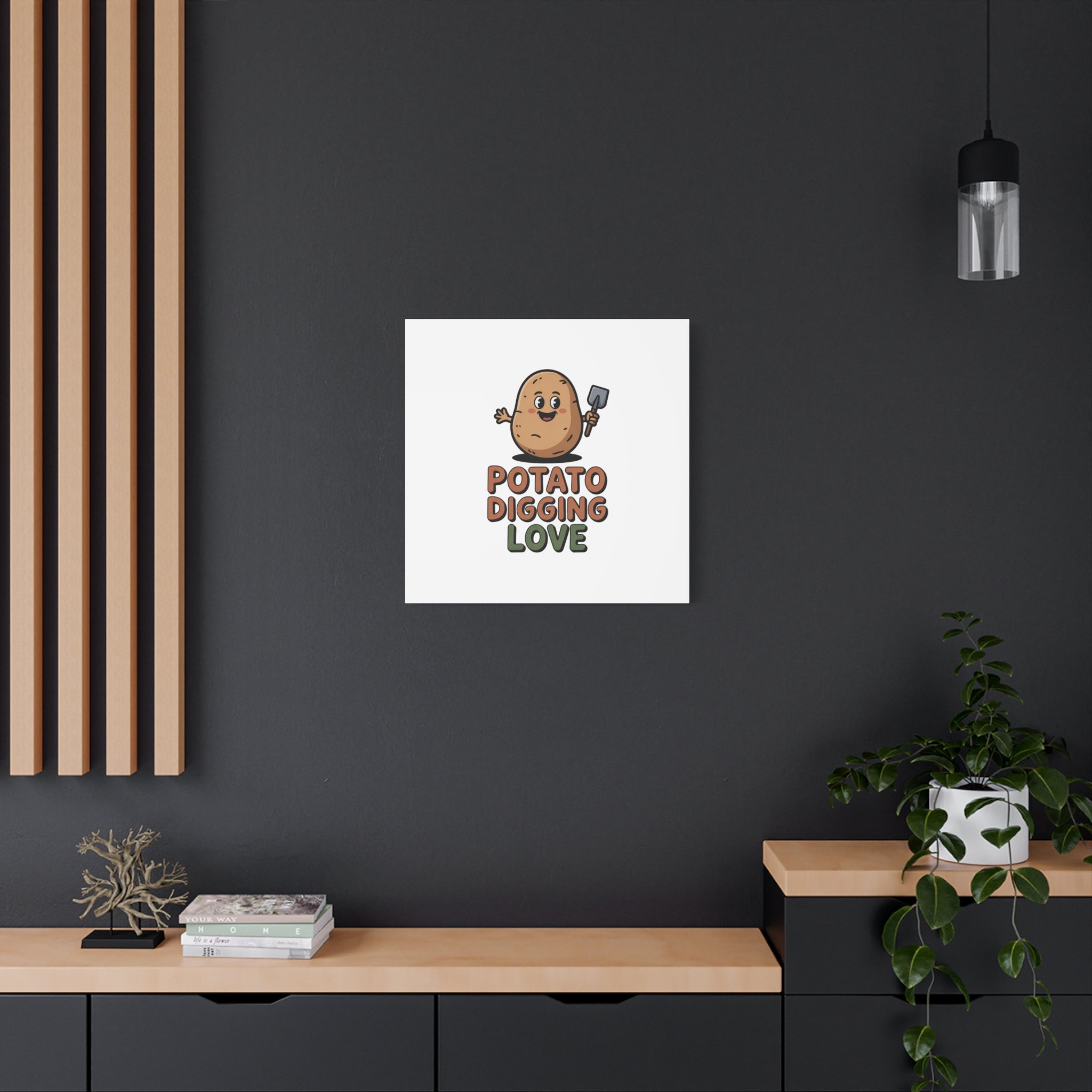 Potato Digging Love Canvas Print