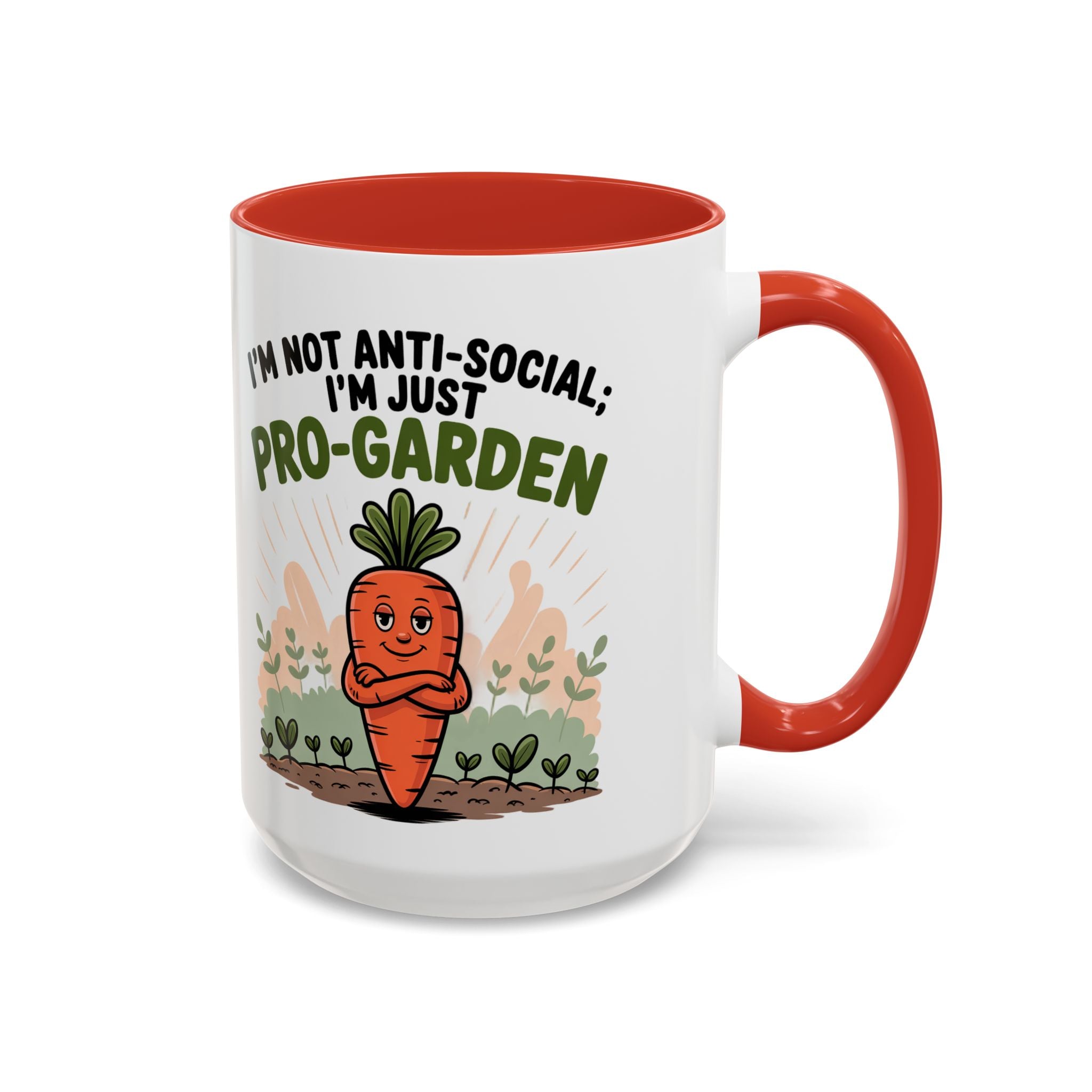 Pro-Garden Coffee Mug – "I'm Not Anti-Social; I'm Just Pro-Garden" Accent Mug