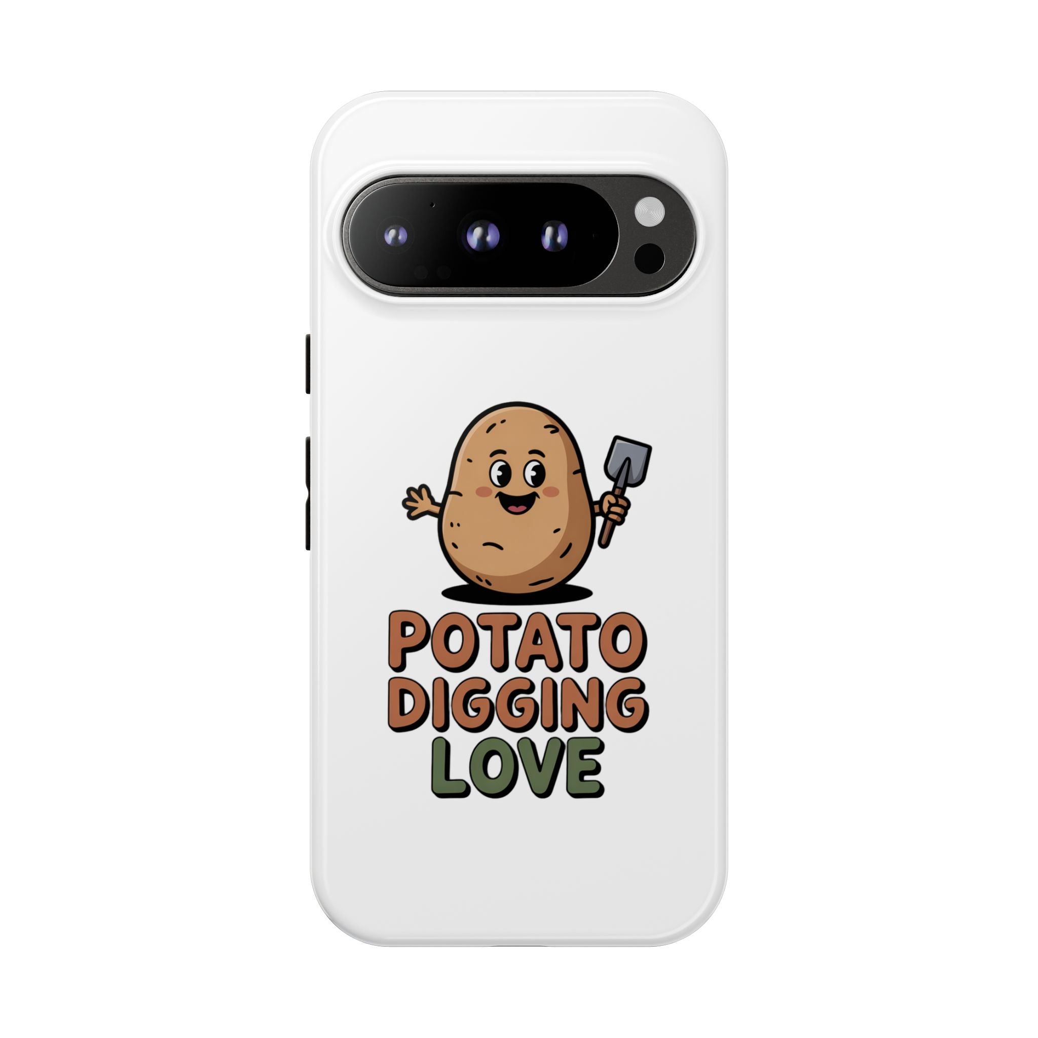 Phone Case — "Potato Digging Love" Cute Gardening Cartoon Protective Cover