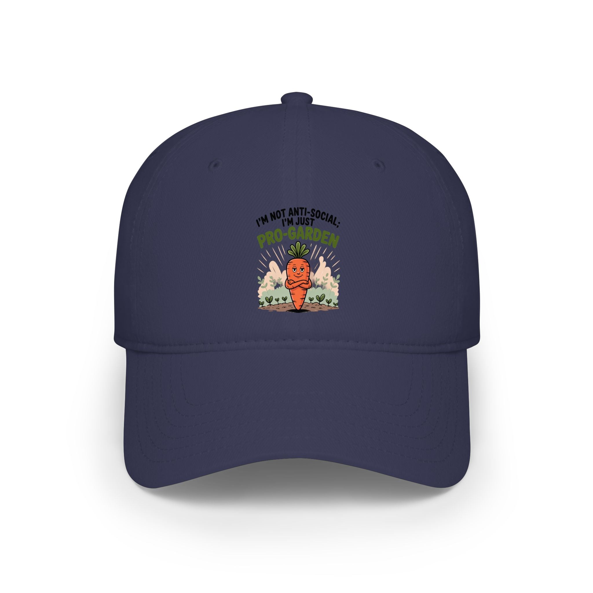 Low Profile Baseball Cap – “I’m Not Anti-Social, I’m Just Plant Obsessed” Cute Cactus Graphic Hat