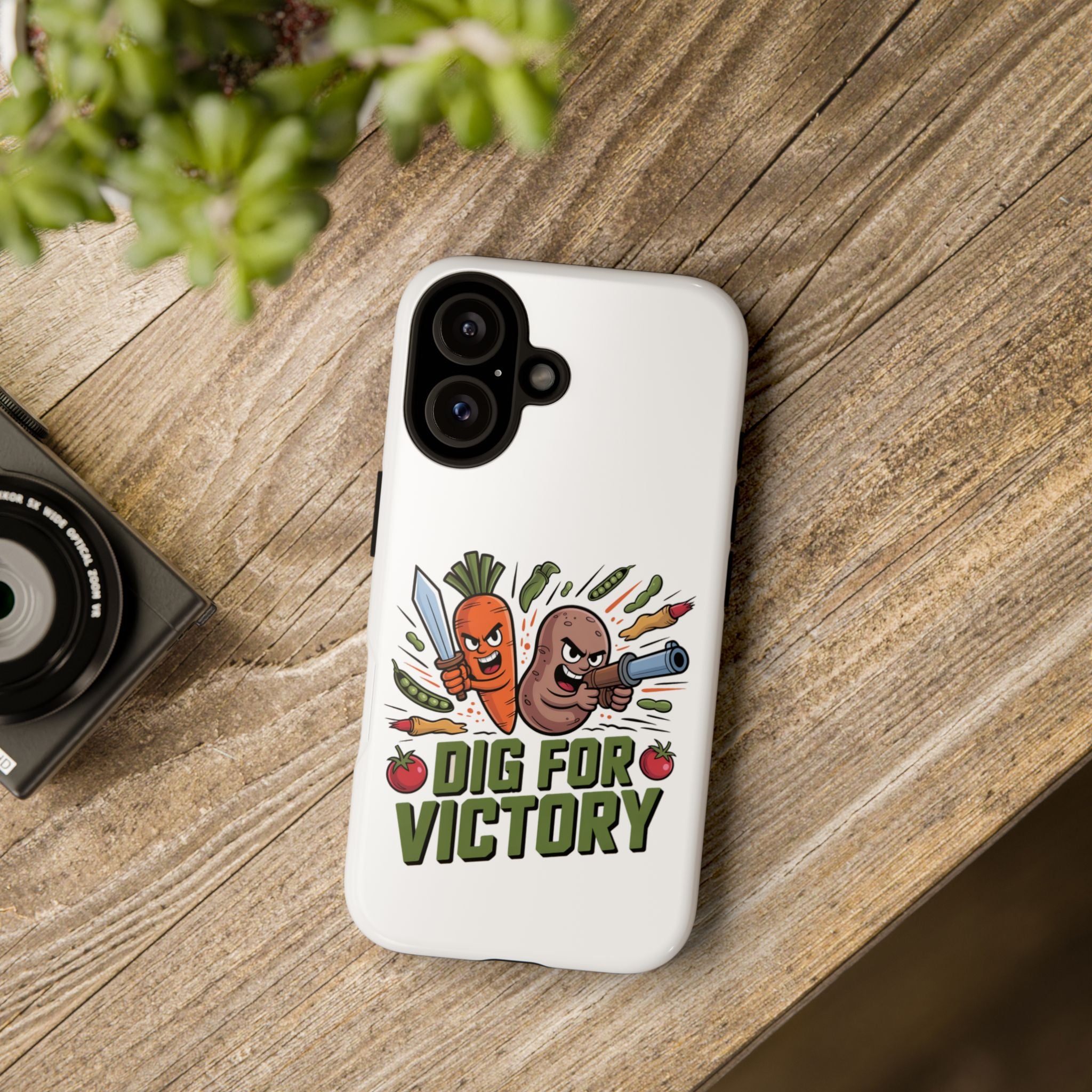 Phone Case — 'Dig For Victory' Veggie Combat Garden Design
