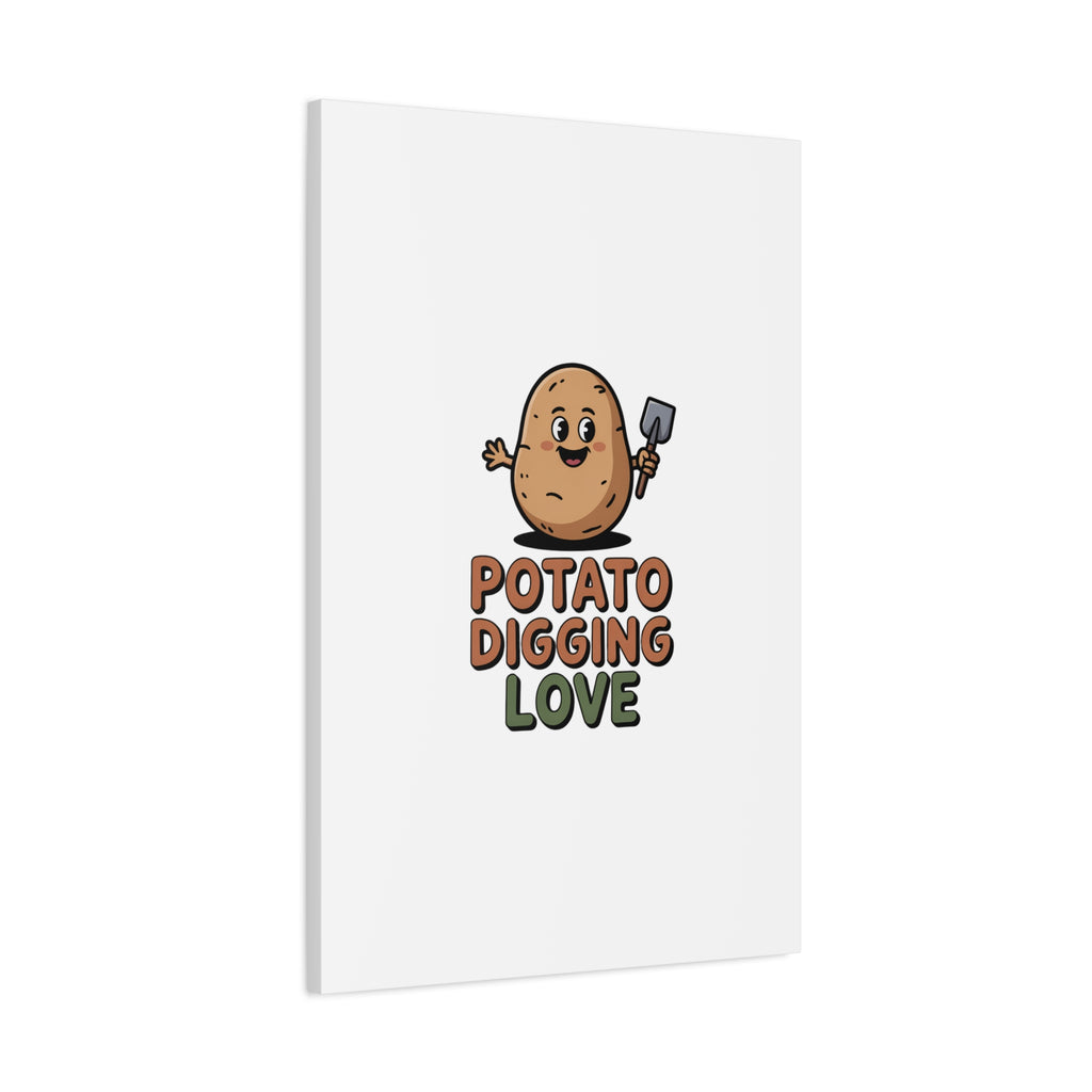 Potato Digging Love Canvas Print