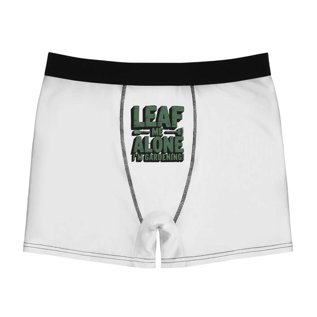 Boxer Briefs — "Leaf Me Alone I'm Gardening" Funny Gardening Men’s Underwear