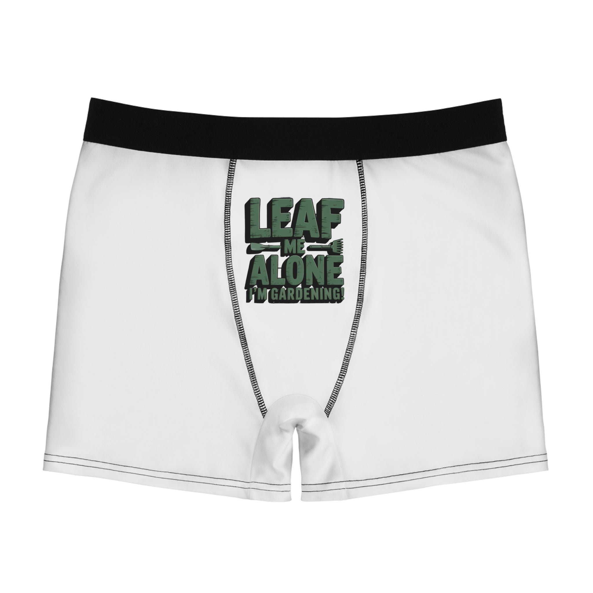 Boxer Briefs — "Leaf Me Alone I'm Gardening" Funny Gardening Men’s Underwear