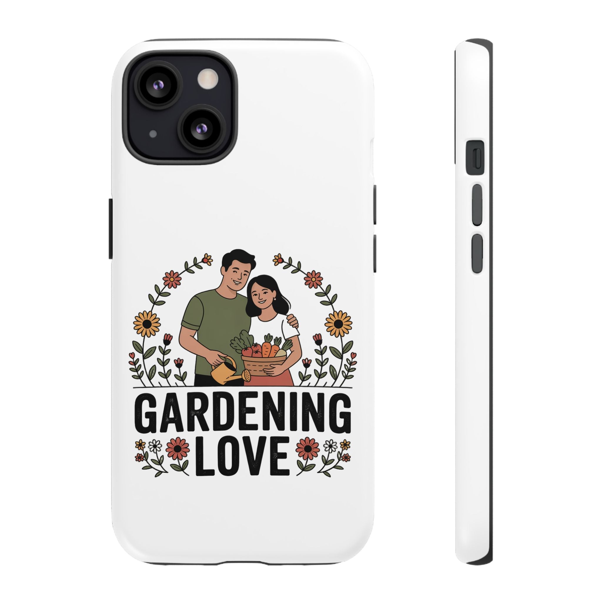 Gardening Love Phone Case — Floral Couple Protective Phone Cover
