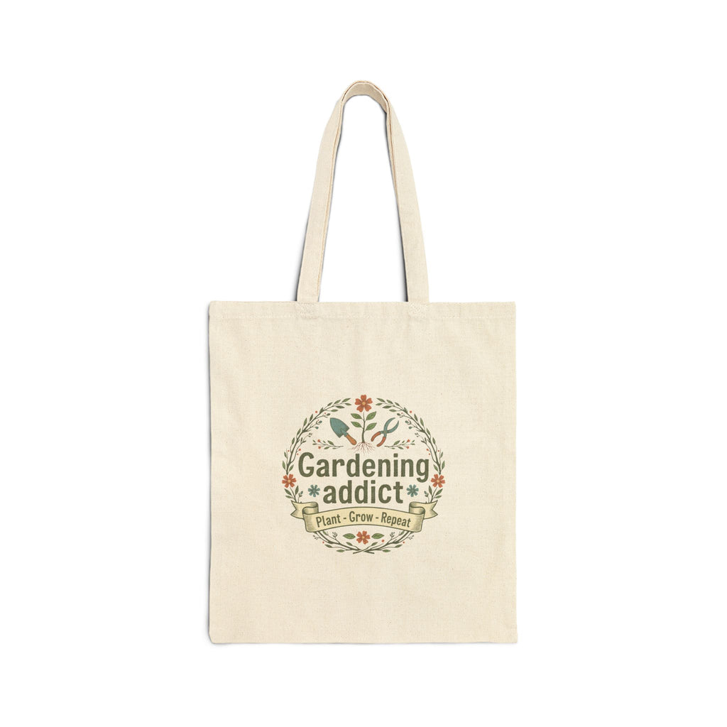 Gardening Addict Cotton Tote — Plant Lover Canvas Market Bag