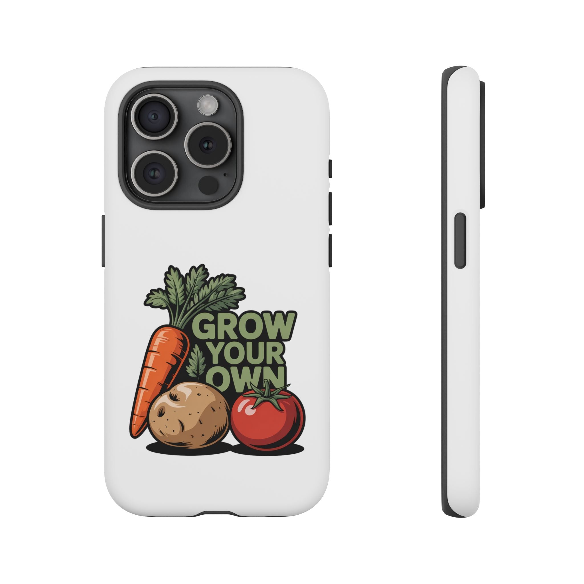 Grow Your Own Vegetables Phone Case — Gardening Carrot Potato Tomato Design