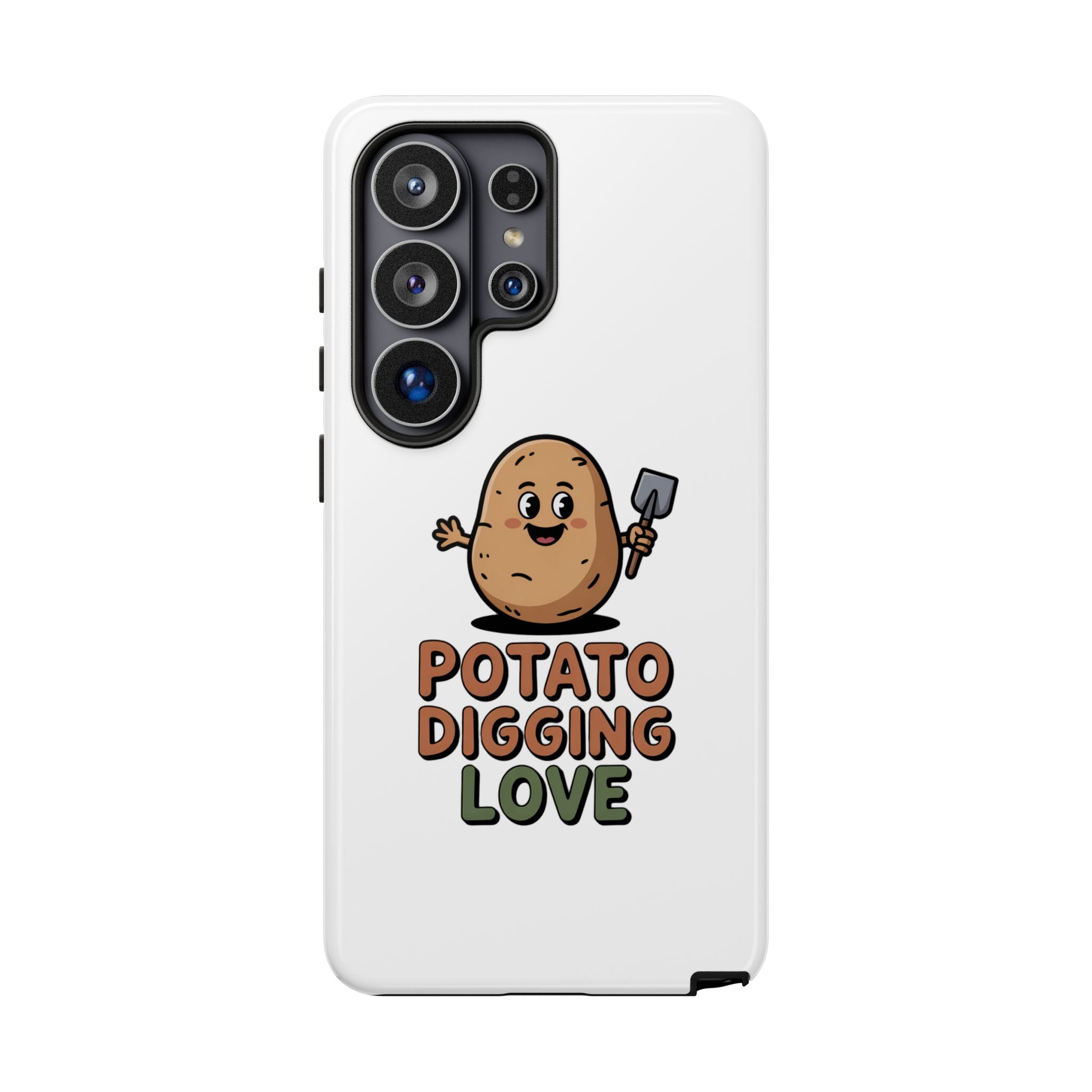 Phone Case — "Potato Digging Love" Cute Gardening Cartoon Protective Cover
