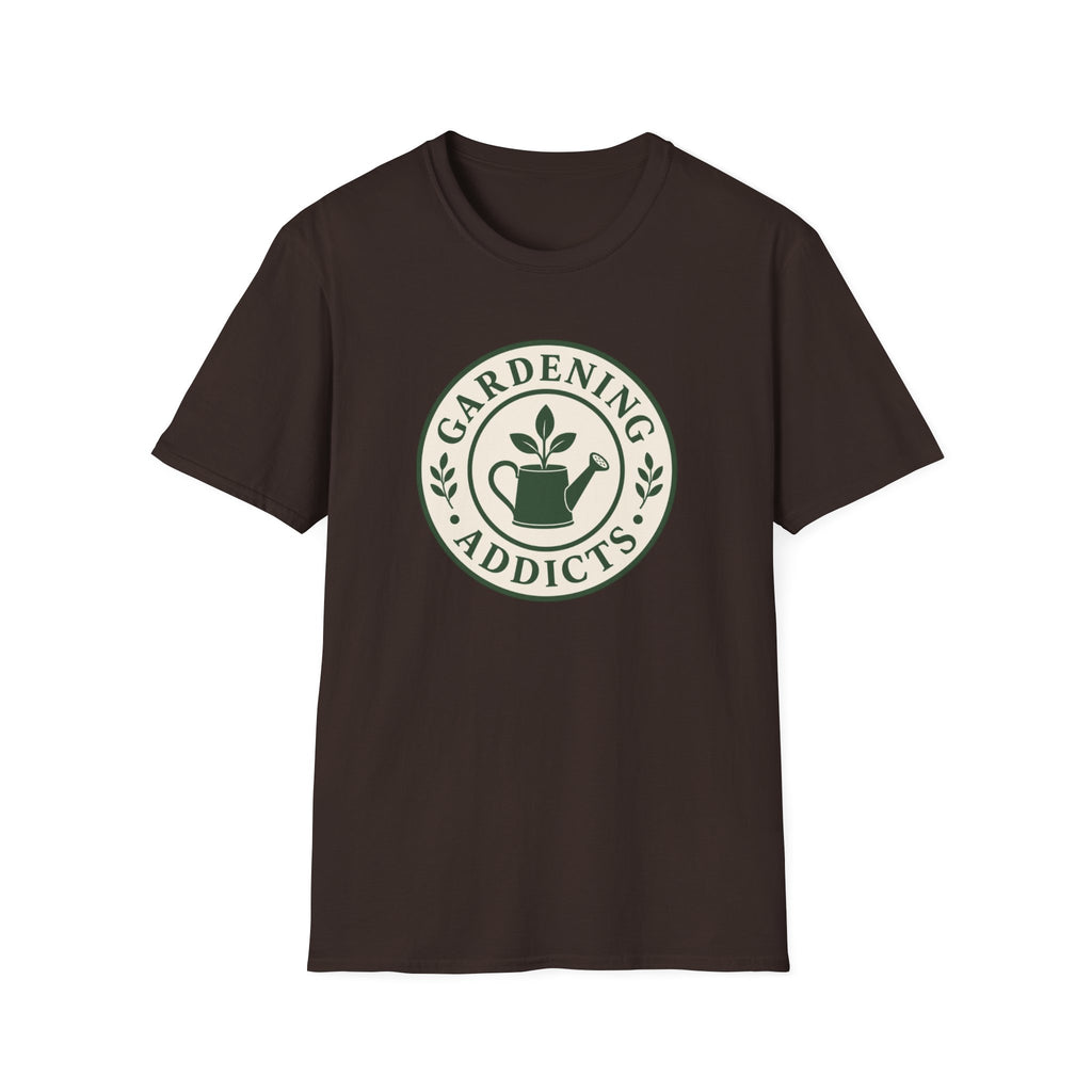 Gardening Addicts T-Shirt — Vintage Watering Can Plant Logo