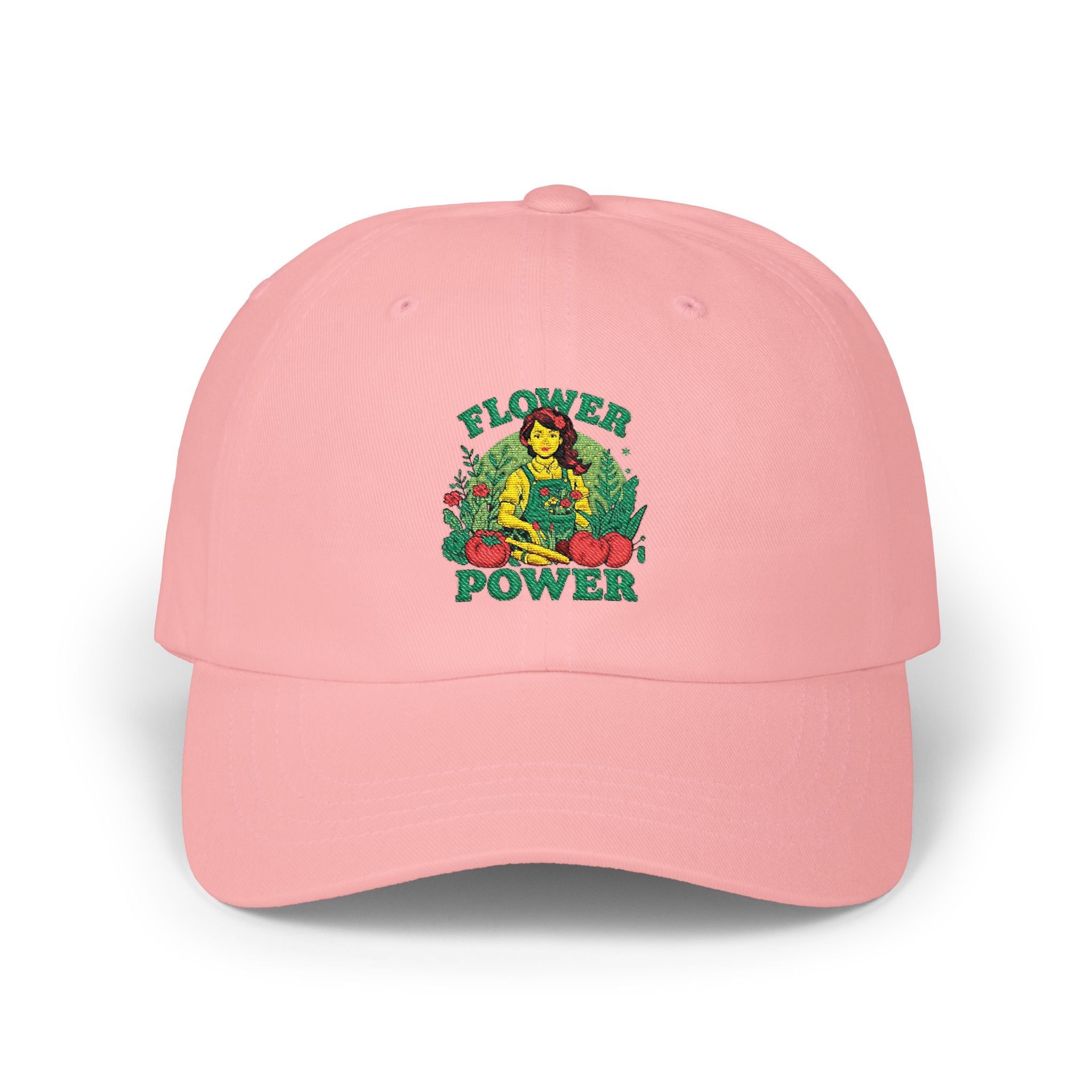 Flower Power Cap — Retro Floral Embroidered Baseball Hat