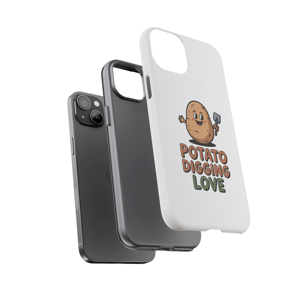 Phone Case — "Potato Digging Love" Cute Gardening Cartoon Protective Cover