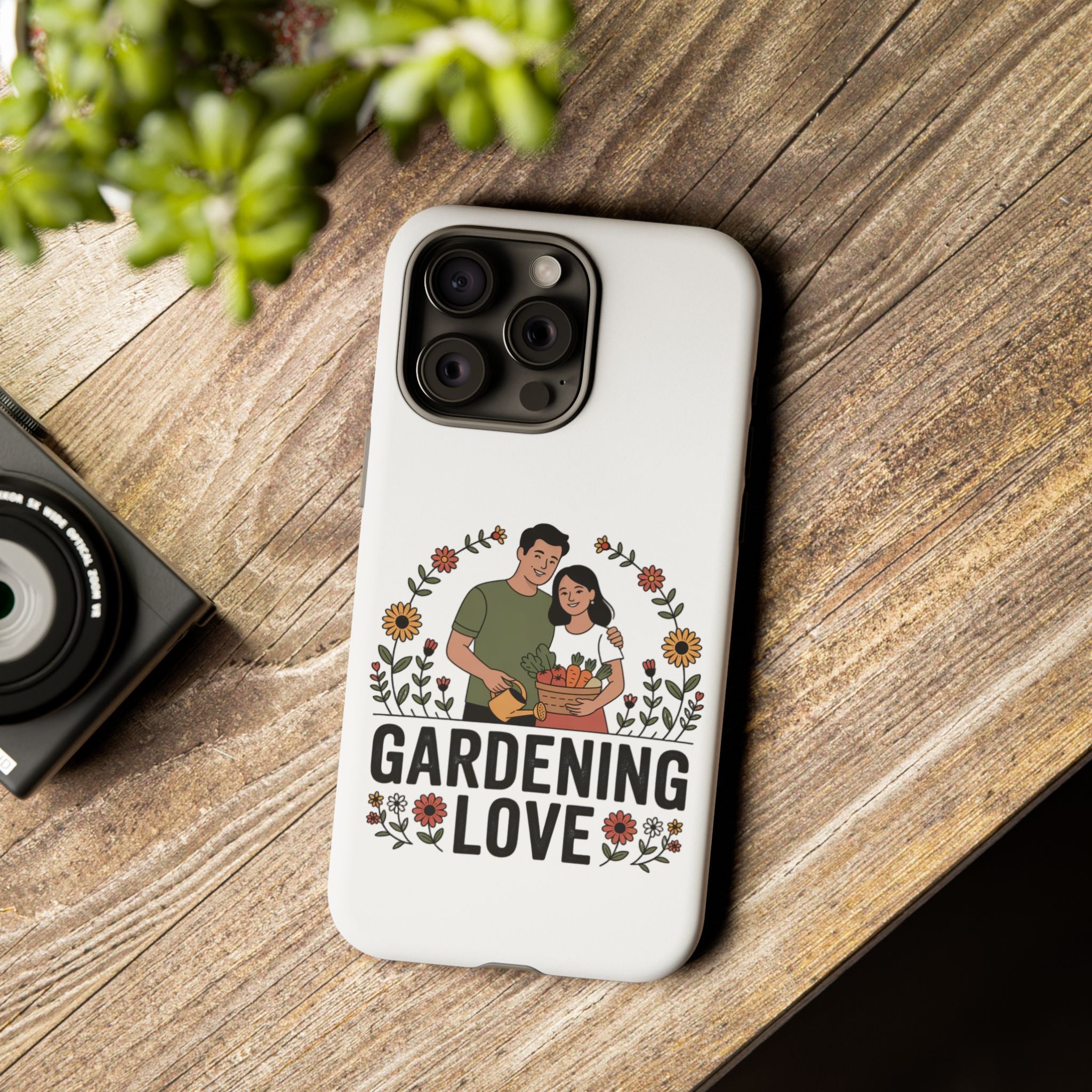 Gardening Love Phone Case — Floral Couple Protective Phone Cover