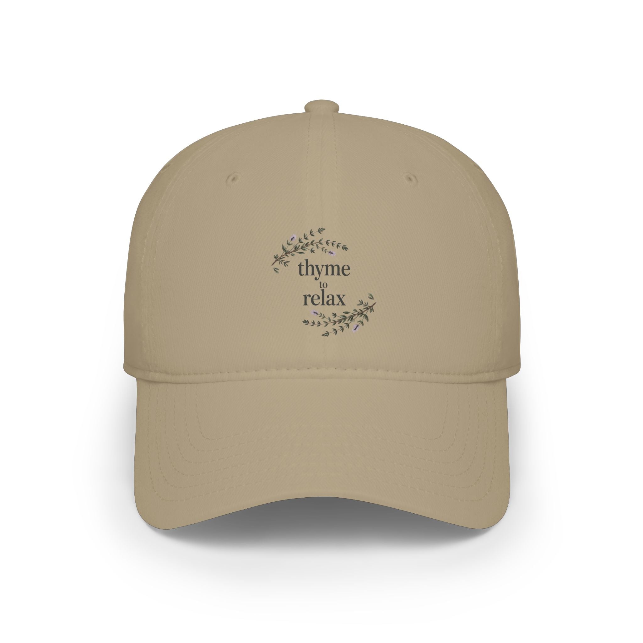 Relax & Unwind Baseball Cap — 'Unwind Relax' Floral Low Profile Hat