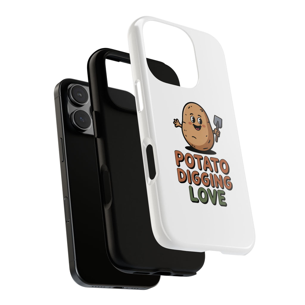 Phone Case — "Potato Digging Love" Cute Gardening Cartoon Protective Cover