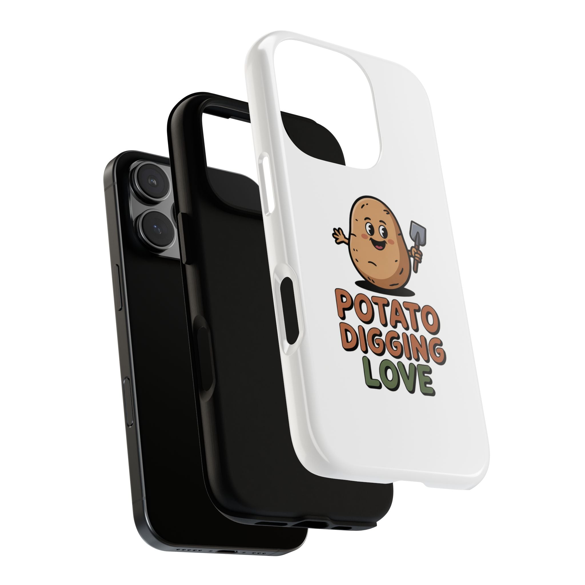 Phone Case — "Potato Digging Love" Cute Gardening Cartoon Protective Cover