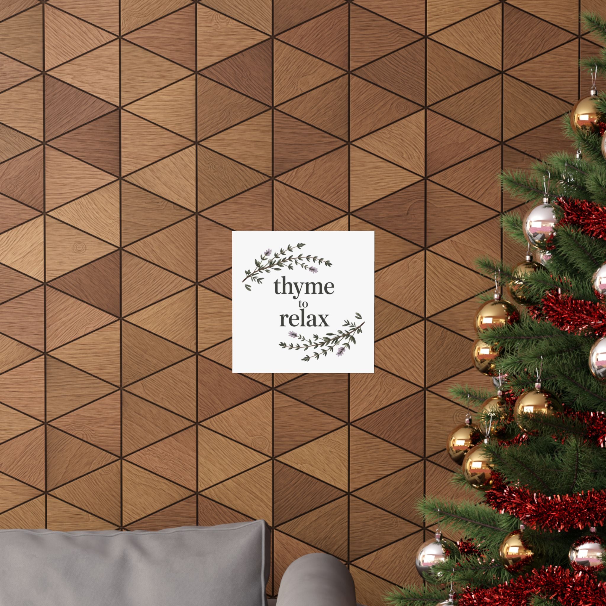 Thyme to Relax Botanical Poster — Calming Kitchen or Spa Wall Art