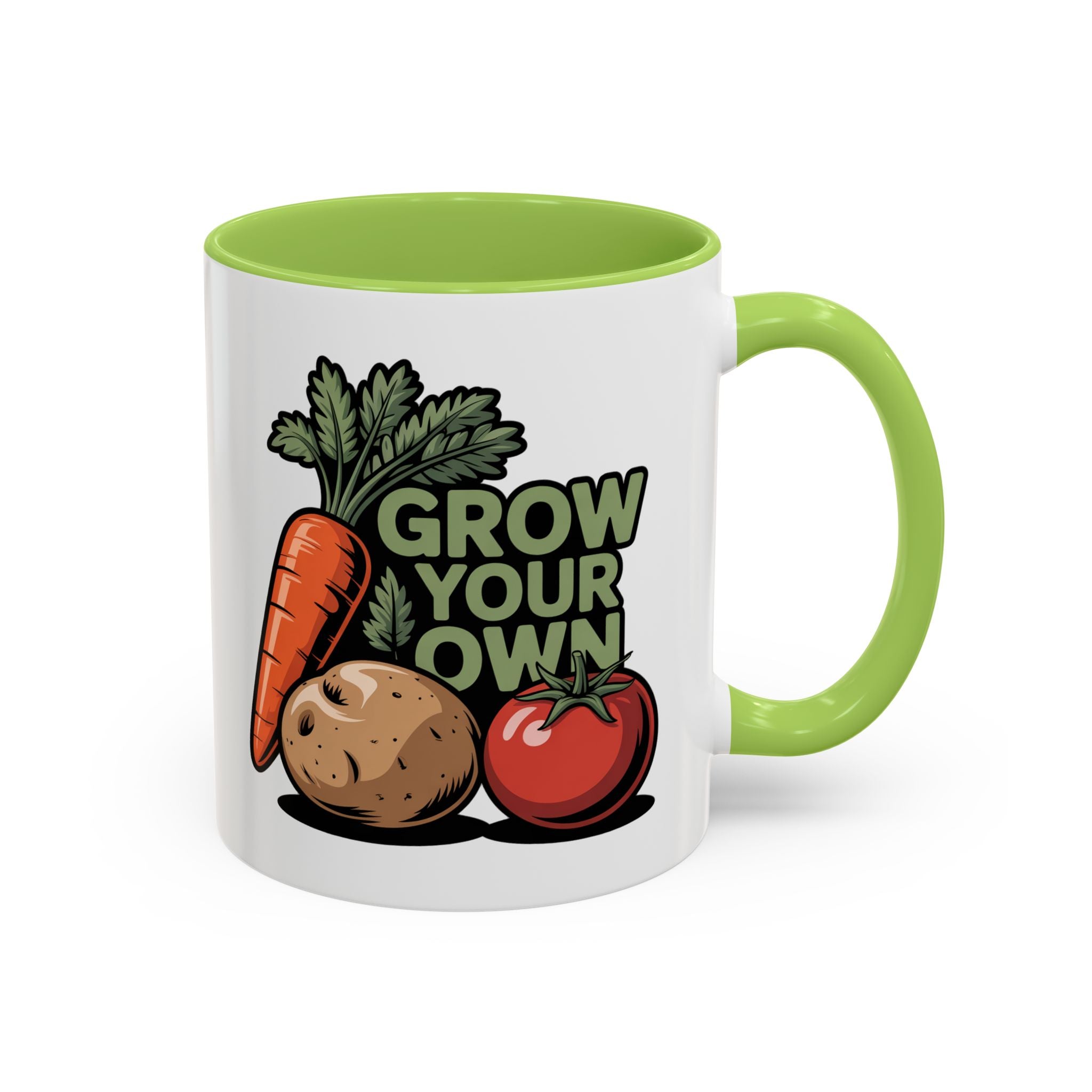 Grow Your Own Coffee Mug — Gardening Veggie Design (11/15oz Accent)