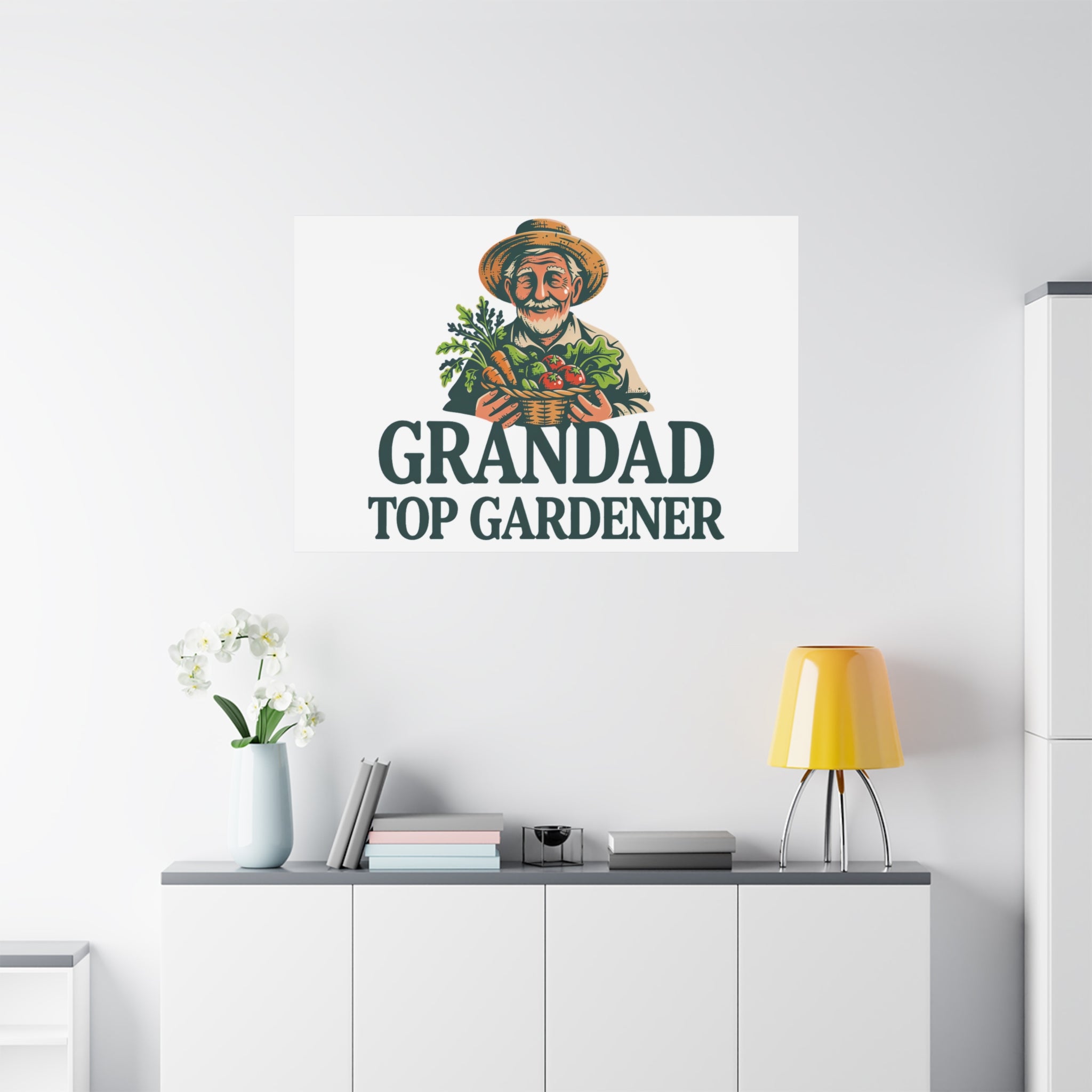 Grandad Top Gardener Canvas – Stretched Matte Wall Art