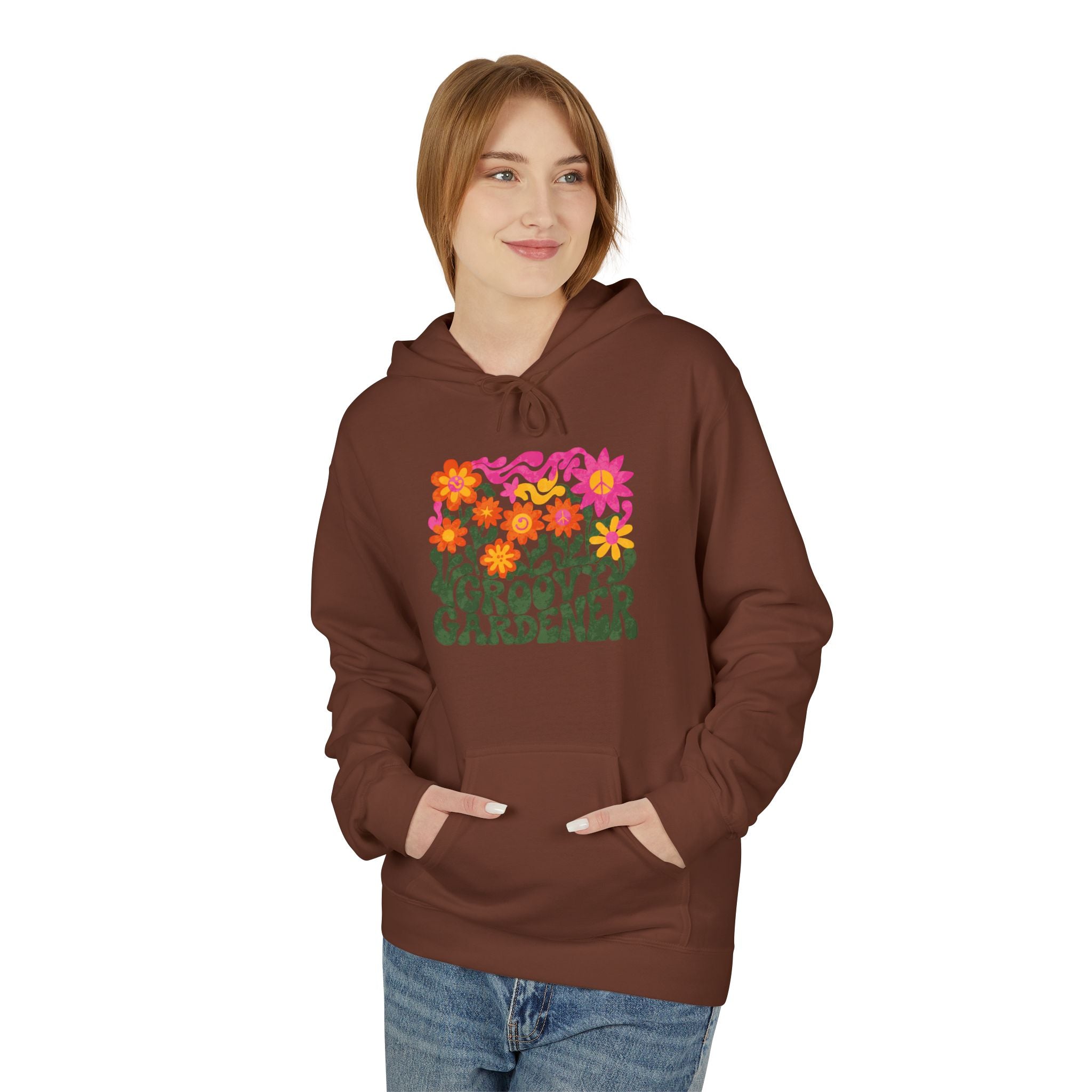Gardener Hoodie – Retro Floral “Groovy Gardener” Pullover