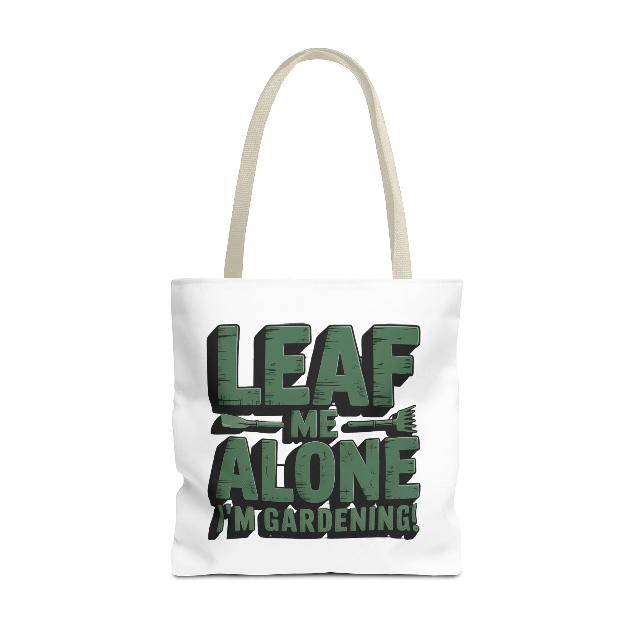 Gardening Tote Bag — "Leaf Me Alone I'm Gardening" Funny Plant Lover Tote