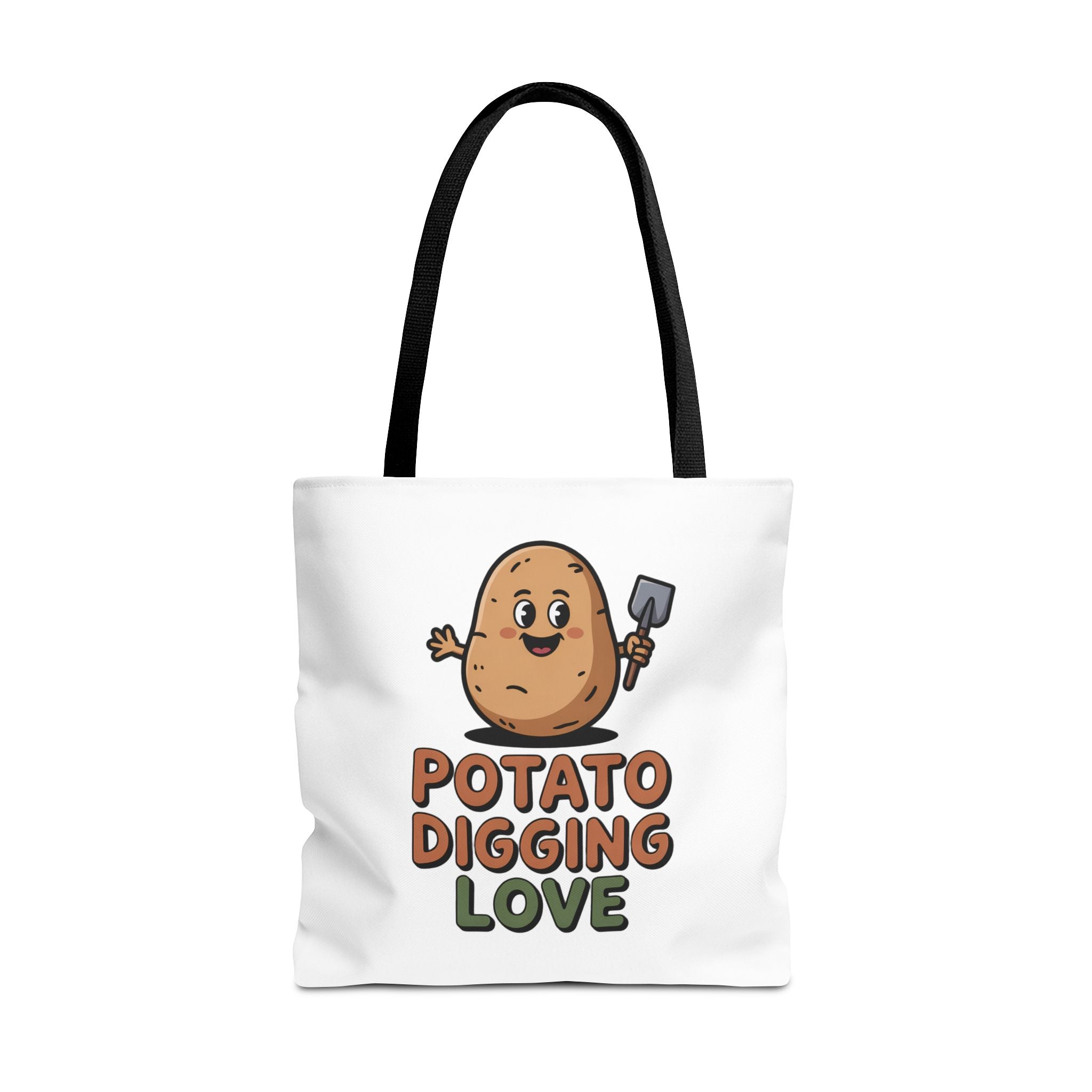 Potato Digging Love Tote Bag — Cute Gardening Potato Cartoon Shopper