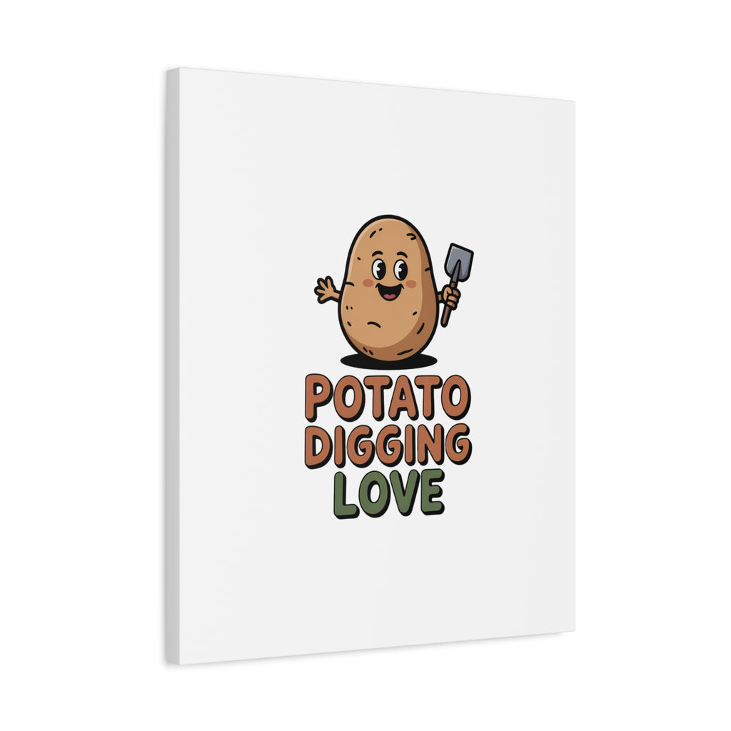 Potato Digging Love Canvas Print