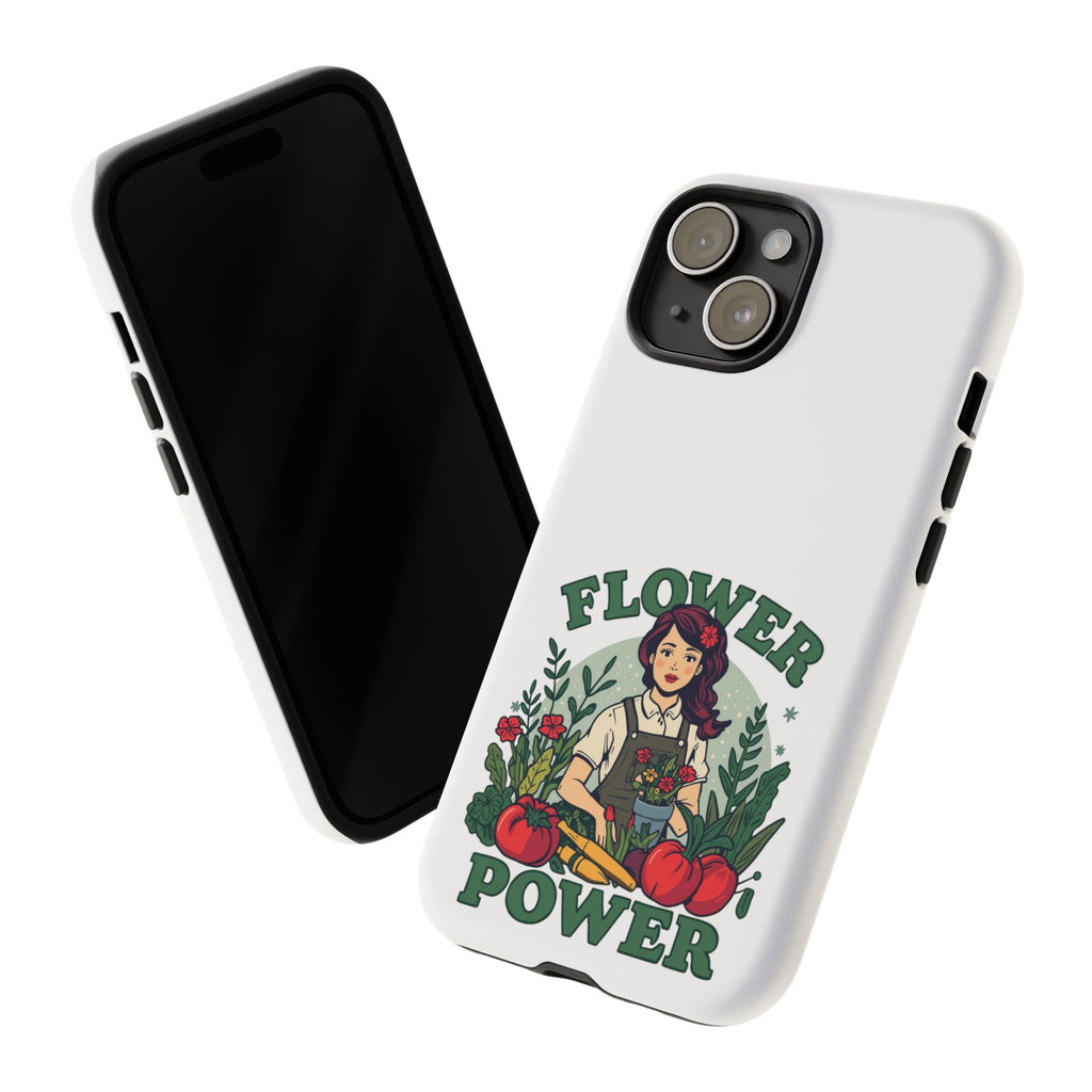 Phone Case - 'Flower Power' Retro Gardener Floral Protective Case