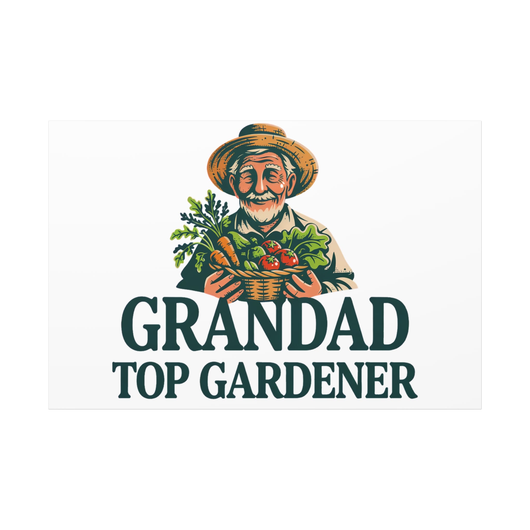 Grandad Top Gardener Canvas – Stretched Matte Wall Art