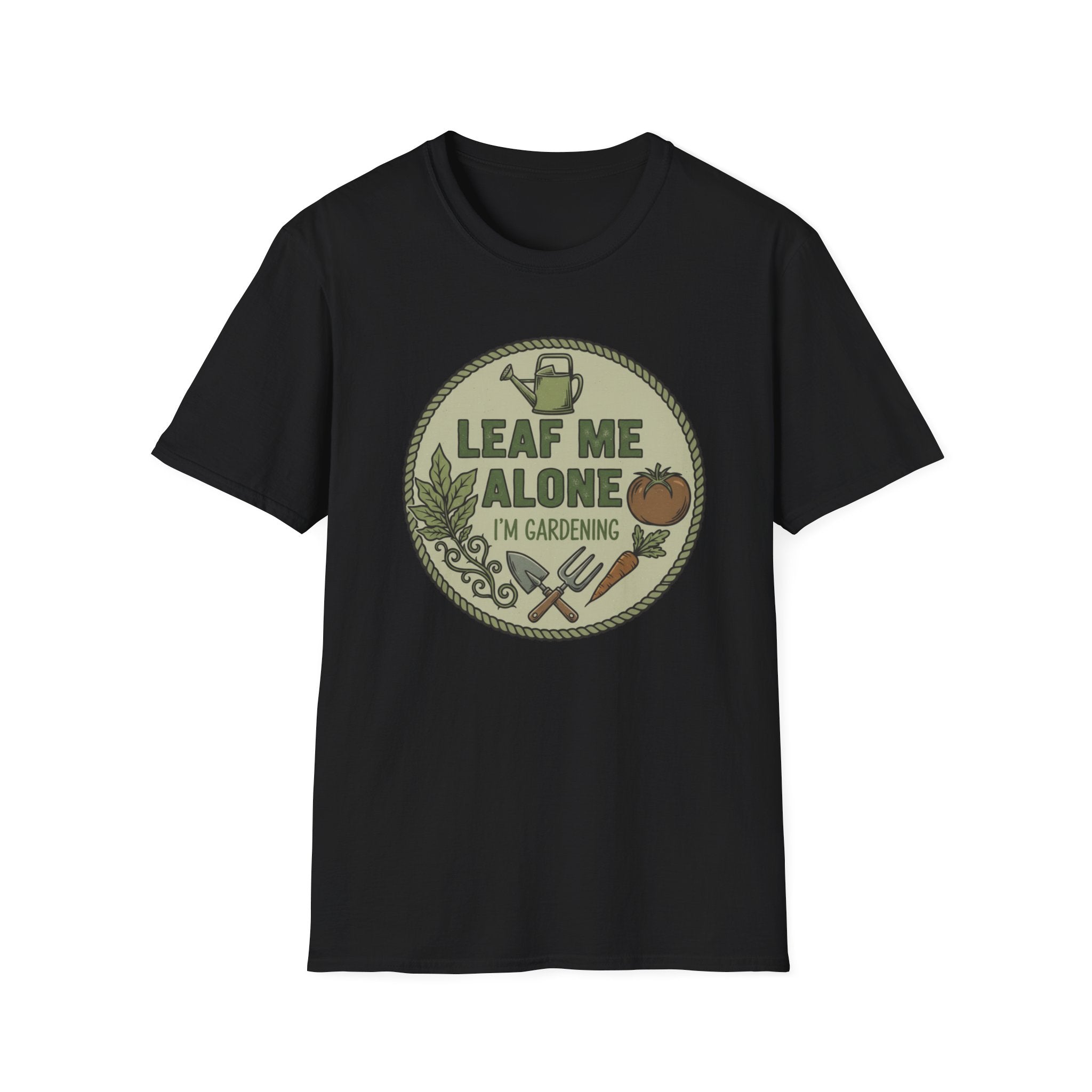 Gardening T-Shirt — "Leaf Me Alone I'm Gardening" Funny Garden Tee