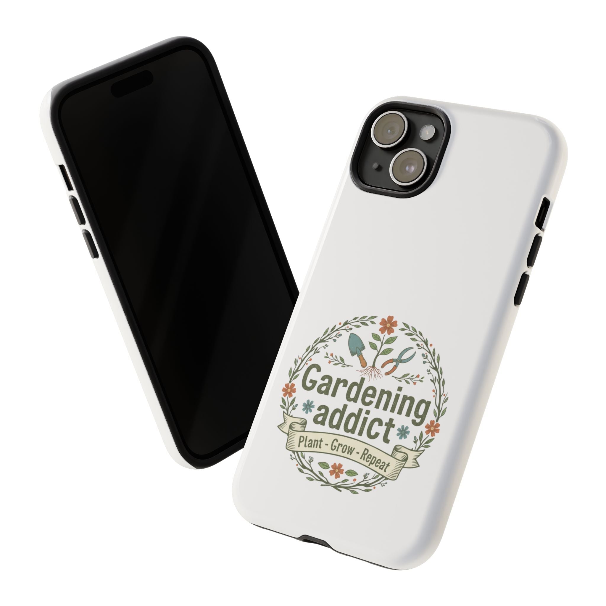 Phone Case — Gardening Addict "Plant • Grow • Repeat" Floral Garden Phone Cover