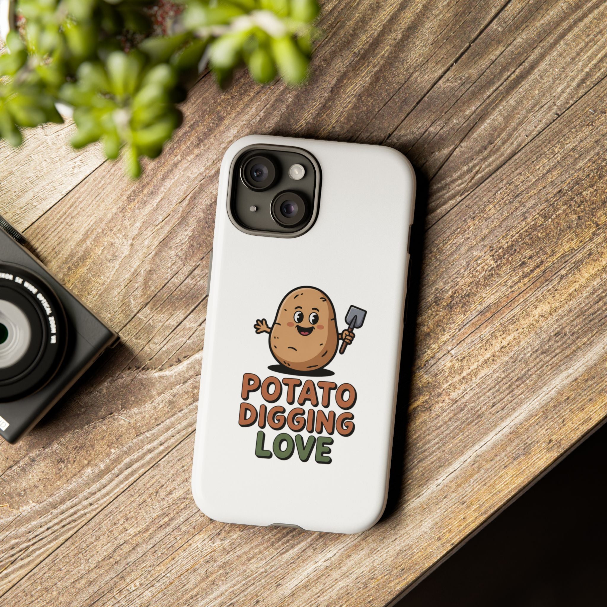 Phone Case — "Potato Digging Love" Cute Gardening Cartoon Protective Cover