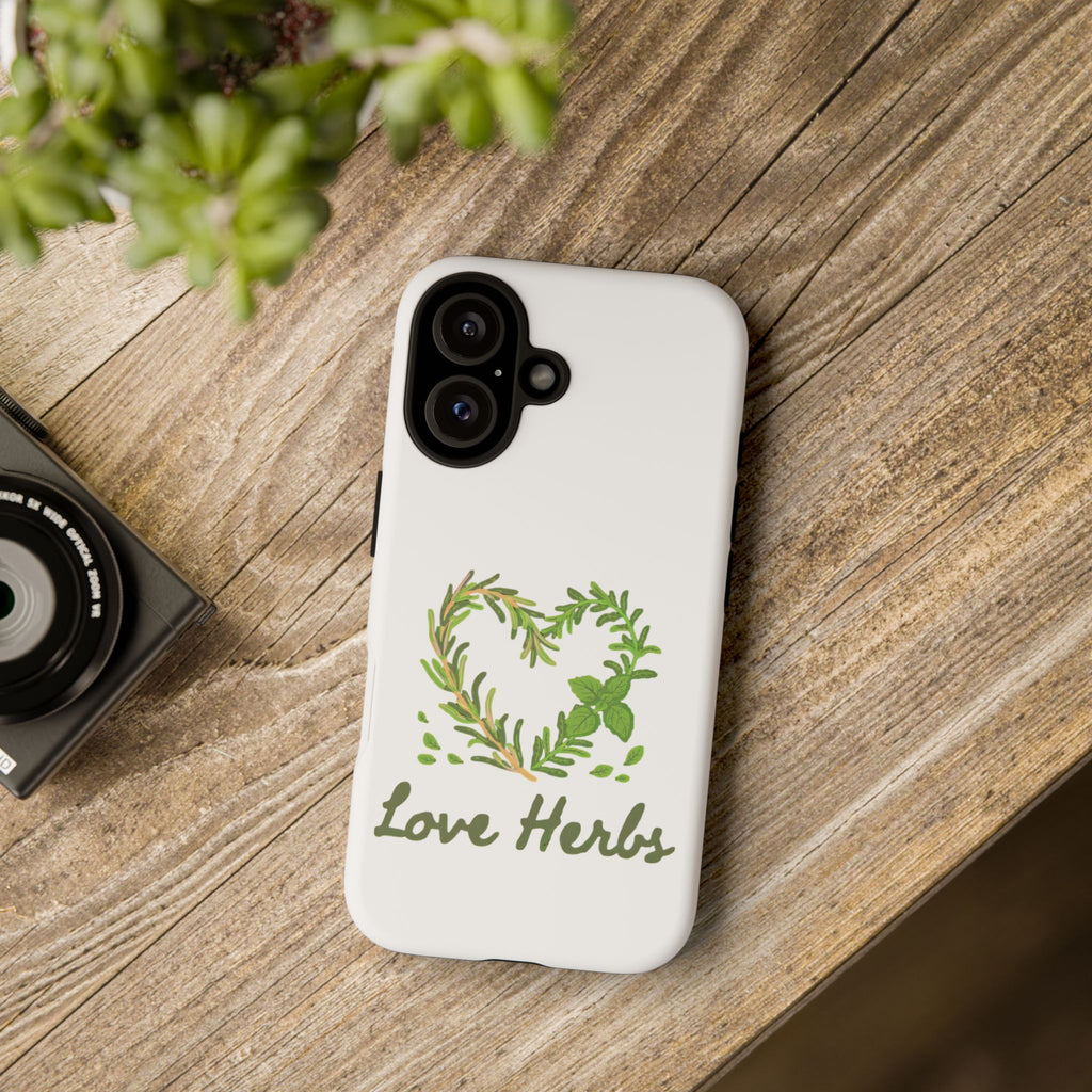 Herb Heart Phone Case - "Love Herbs" Botanical iPhone Cover