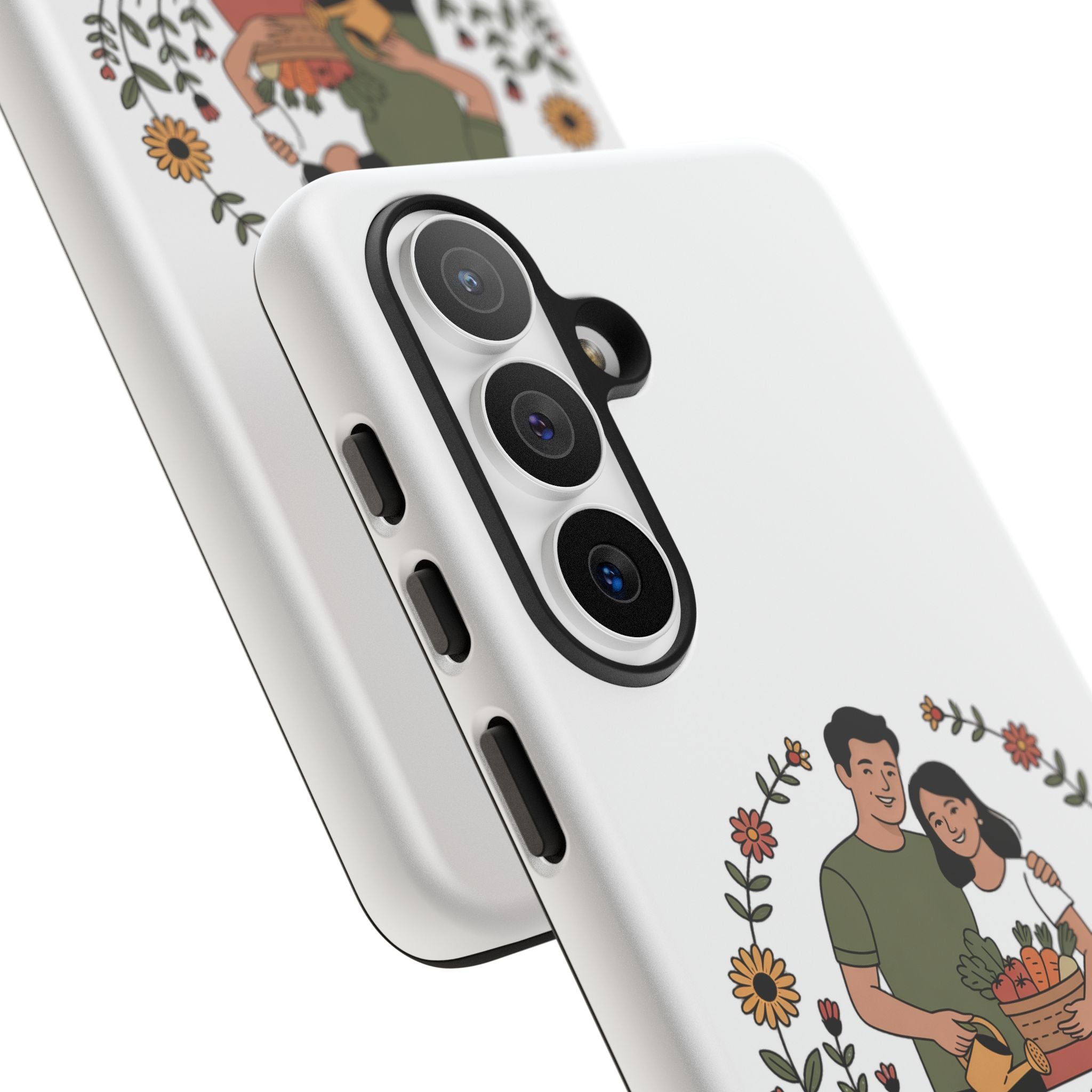 Gardening Love Phone Case — Floral Couple Protective Phone Cover