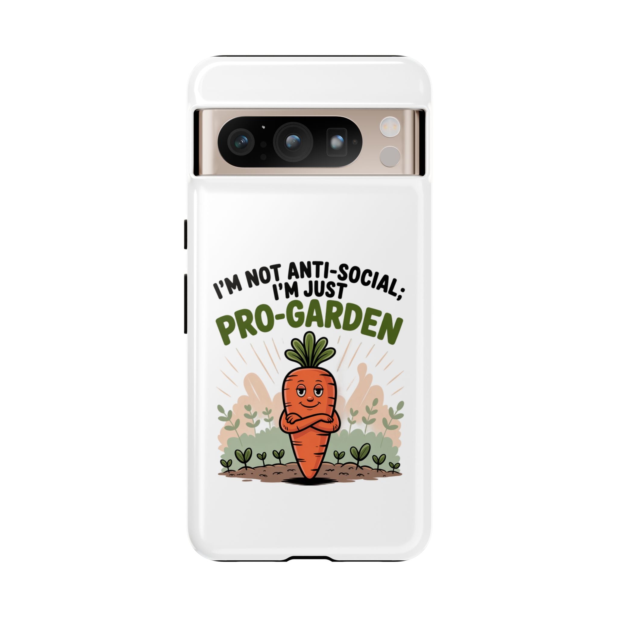 Pro-Garden Carrot Phone Case — “I’m Not Anti-Social, I’m Just Pro-Garden”