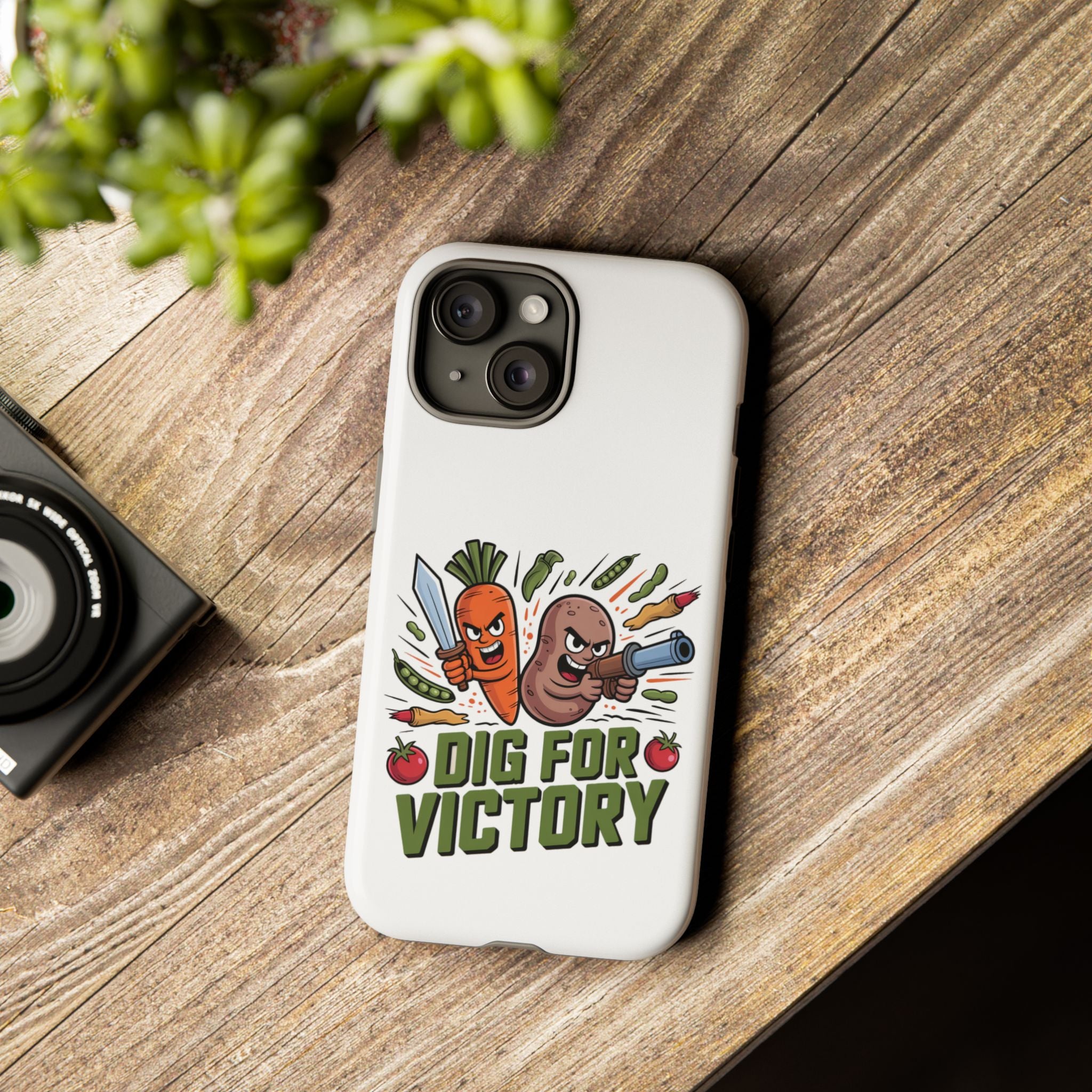 Phone Case — 'Dig For Victory' Veggie Combat Garden Design