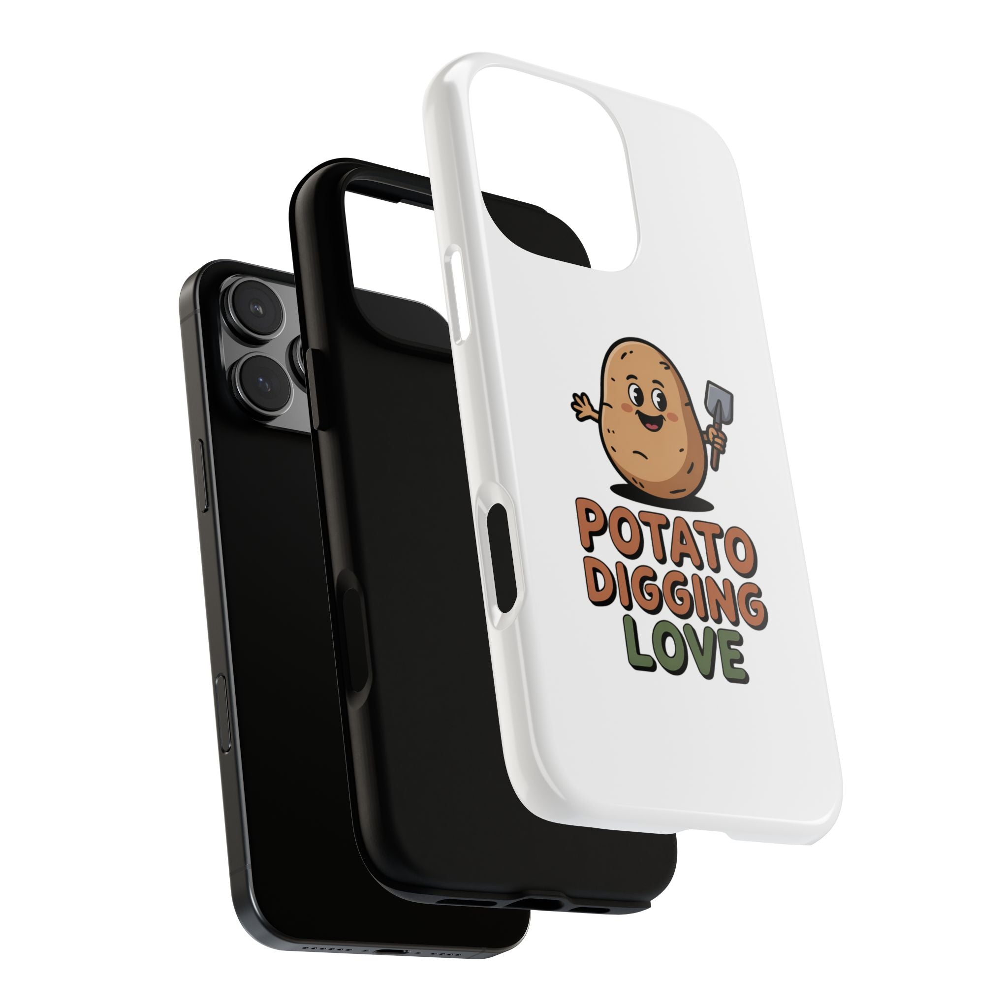 Phone Case — "Potato Digging Love" Cute Gardening Cartoon Protective Cover