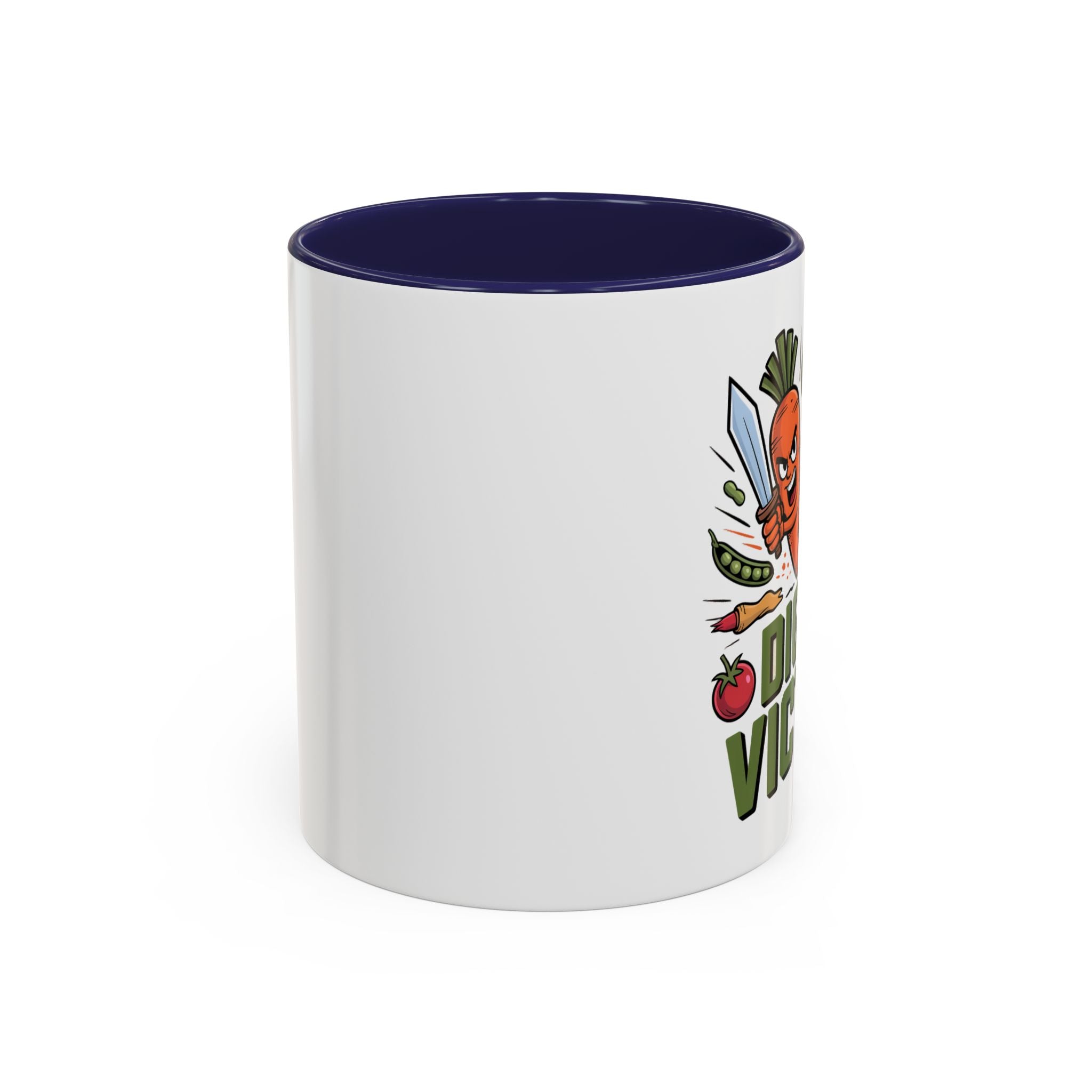 Dig For Victory Coffee Mug — Garden Veggie Cartoon Accent Mug (11/15oz)