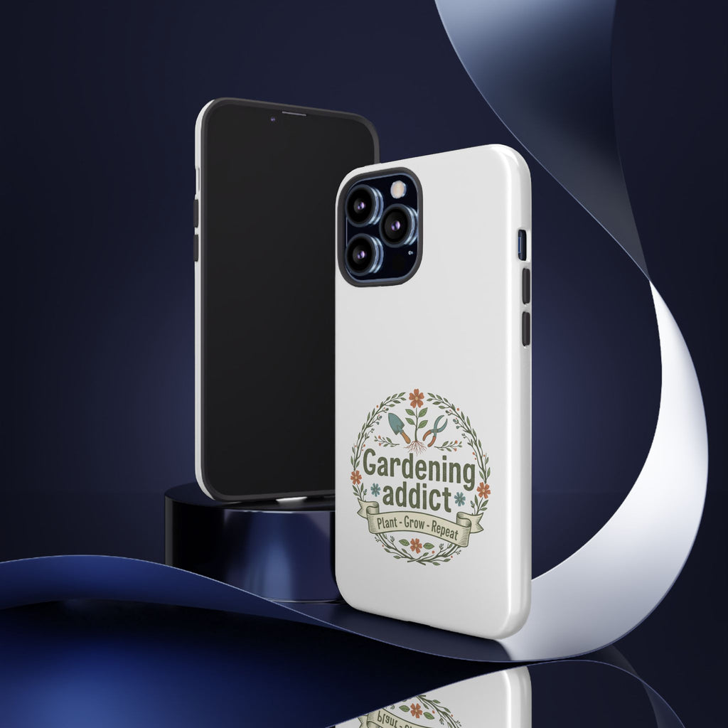 Phone Case — Gardening Addict "Plant • Grow • Repeat" Floral Garden Phone Cover