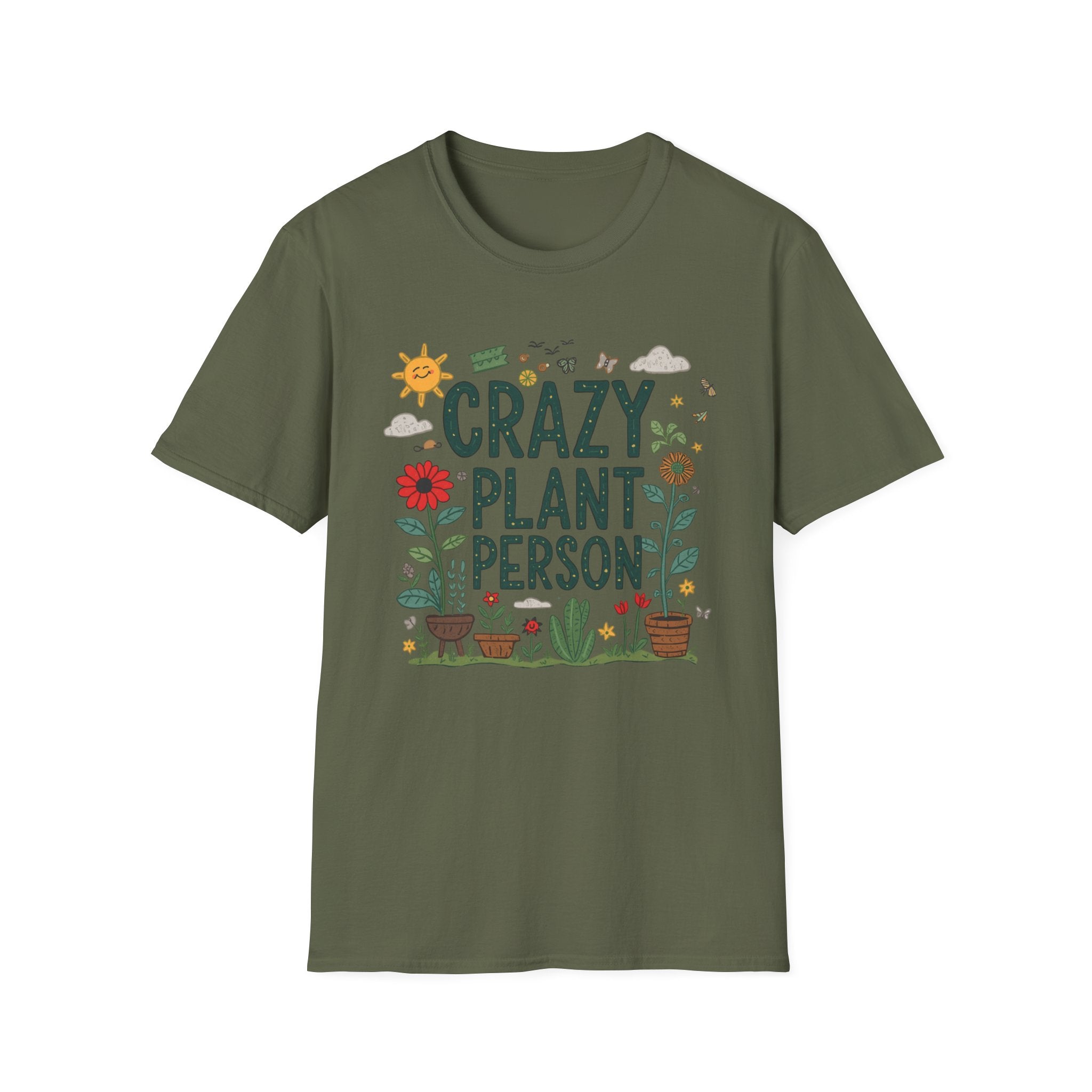 Crazy Plant Person T-Shirt — Funny Gardener Plant Lover Tee