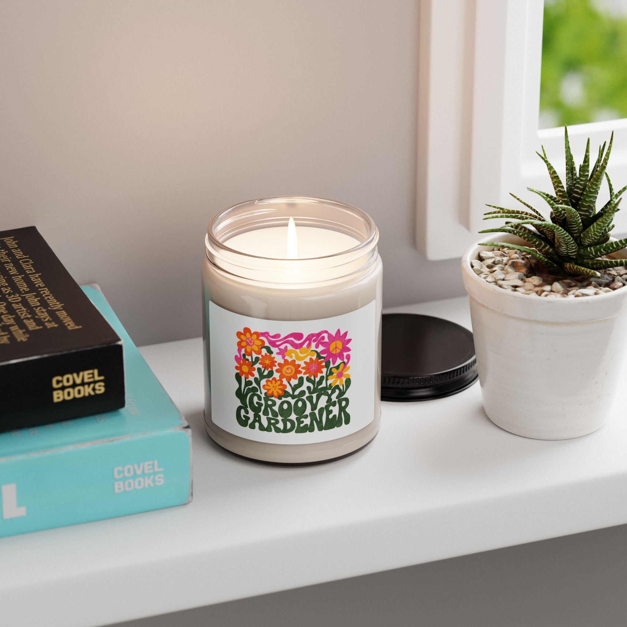 Groovy Gardener Scented Soy Candle — 9oz Floral Retro Vibe