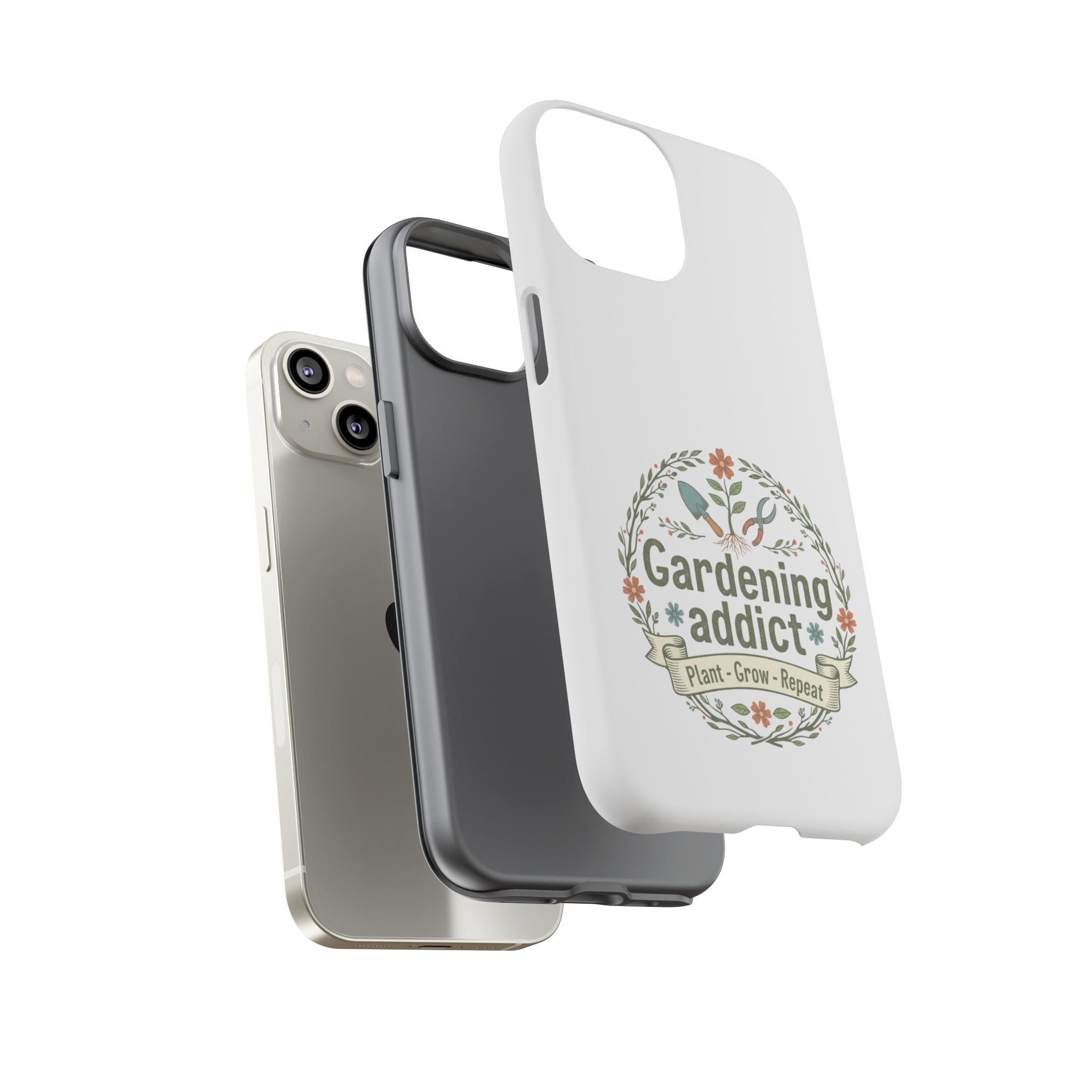 Phone Case — Gardening Addict "Plant • Grow • Repeat" Floral Garden Phone Cover
